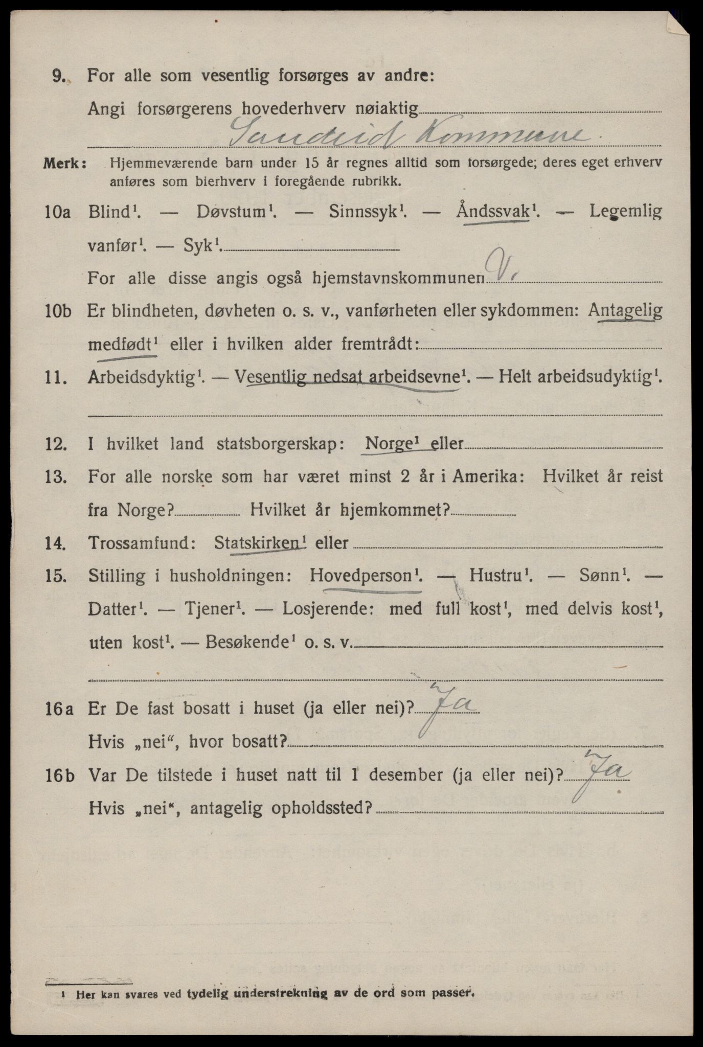 SAST, 1920 census for Vikedal, 1920, p. 1822