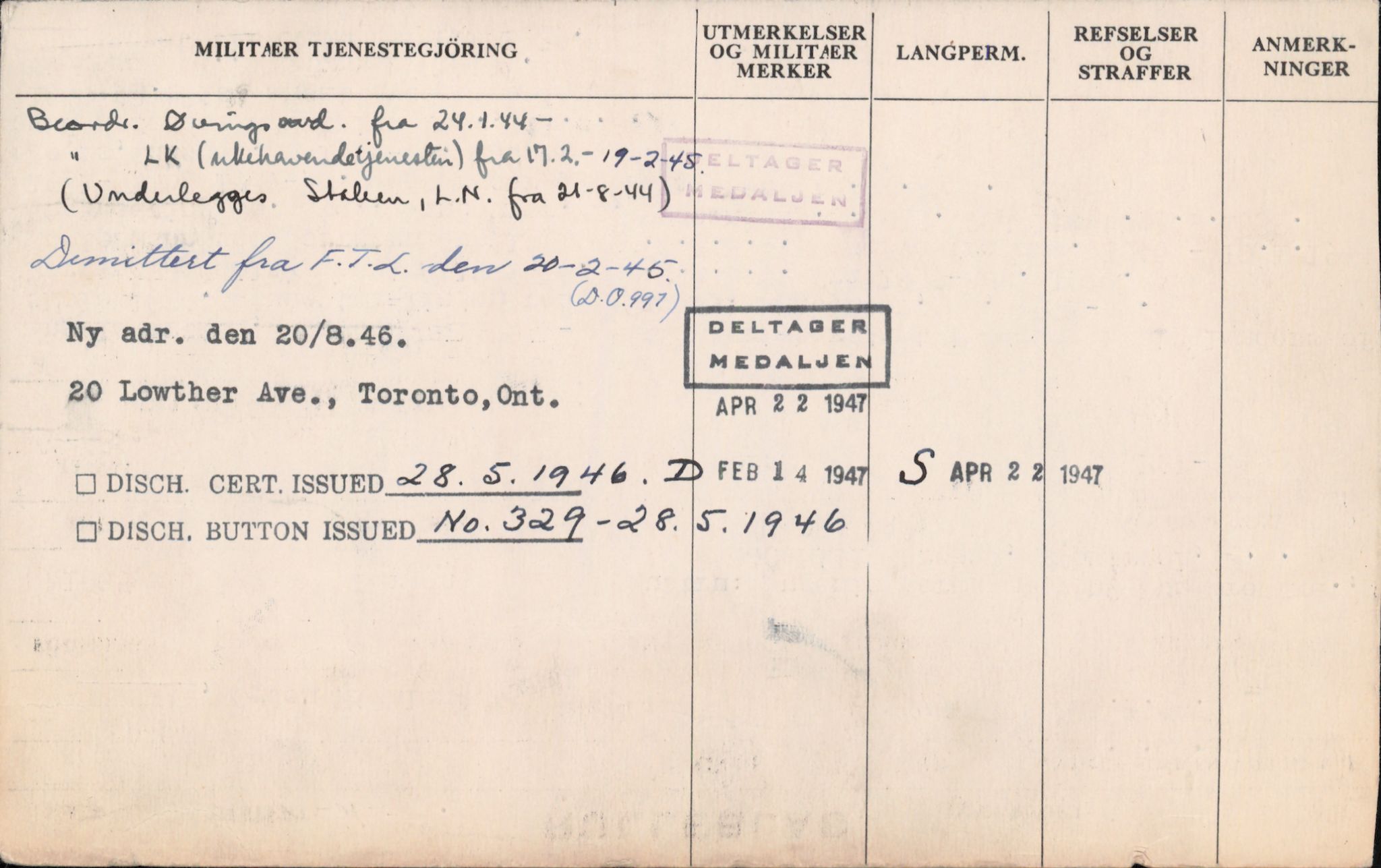 Forsvaret, Forsvarets overkommando/Luftforsvarsstaben, AV/RA-RAFA-4079/P/Pa/L0013: Personellmapper, 1905, p. 166