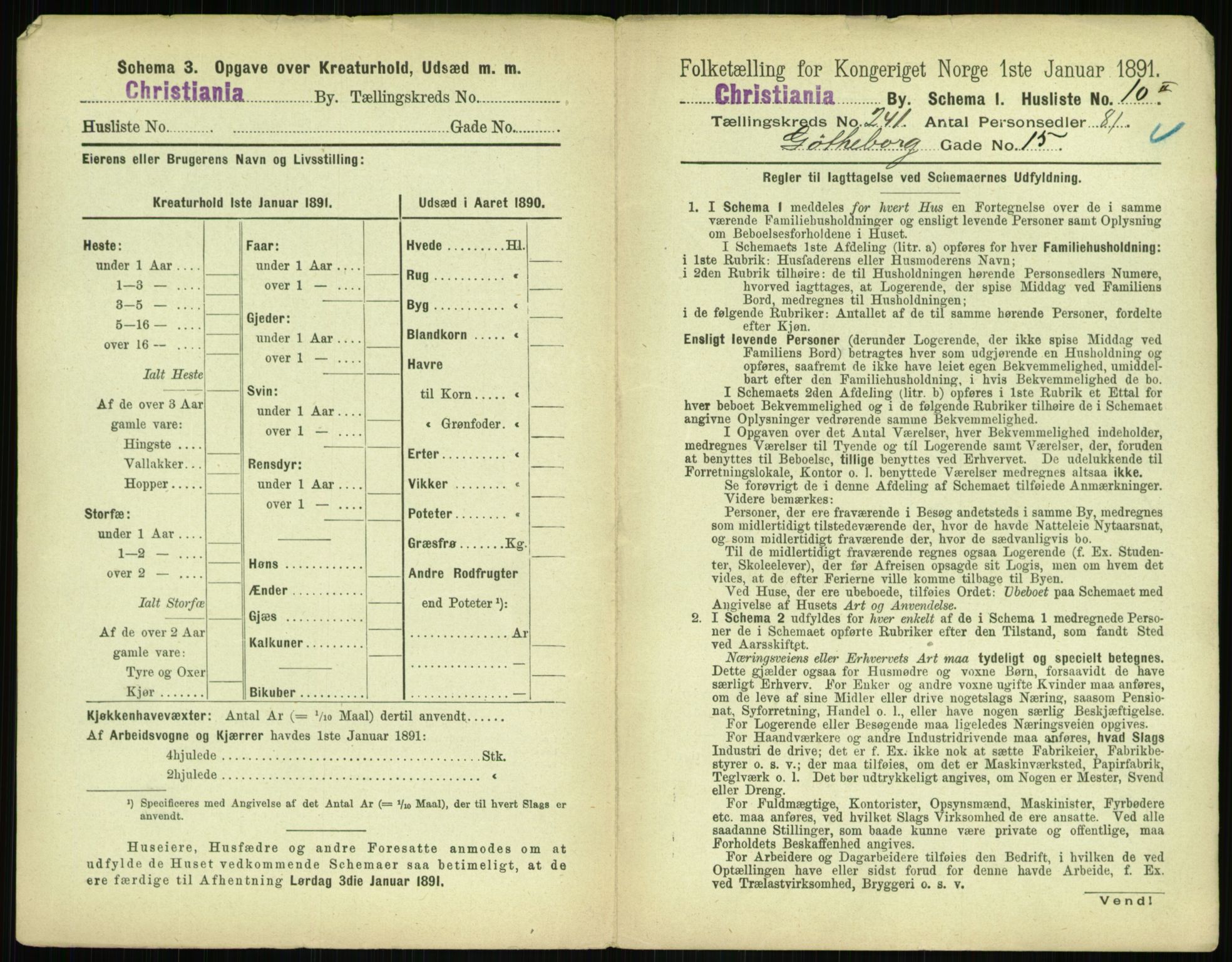 RA, 1891 census for 0301 Kristiania, 1891, p. 146353