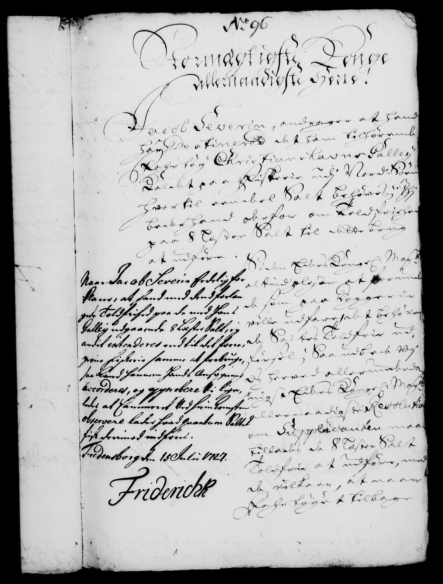 Rentekammeret, Kammerkanselliet, RA/EA-3111/G/Gf/Gfa/L0010: Norsk relasjons- og resolusjonsprotokoll (merket RK 52.10), 1727, p. 710