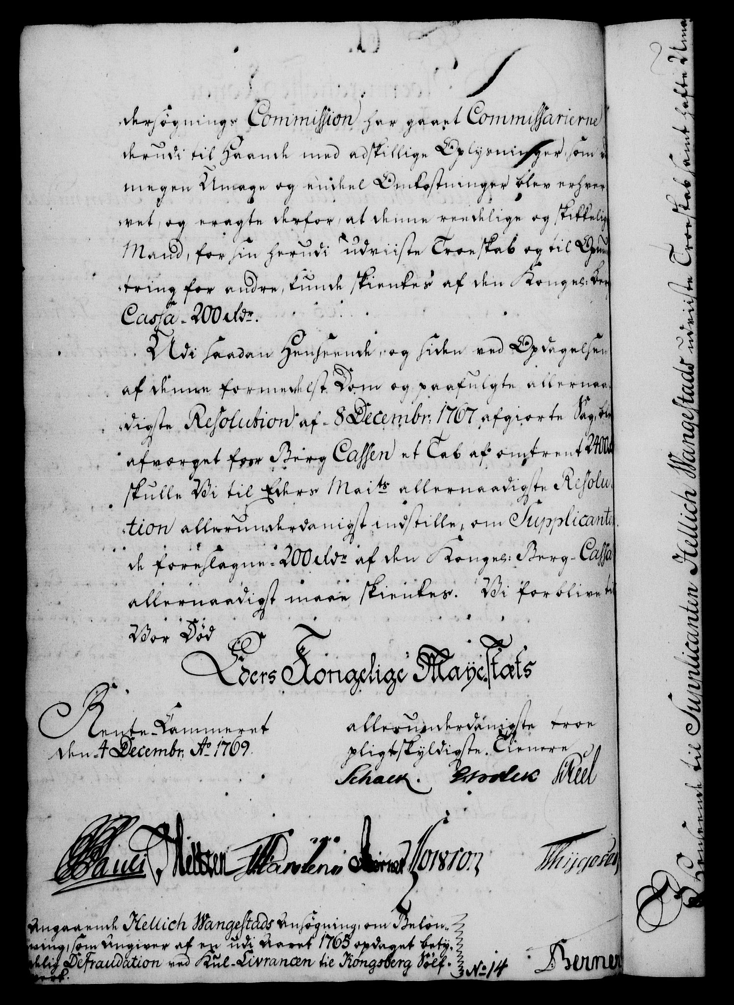 Rentekammeret, Kammerkanselliet, RA/EA-3111/G/Gf/Gfa/L0051: Norsk relasjons- og resolusjonsprotokoll (merket RK 52.51), 1769, p. 282