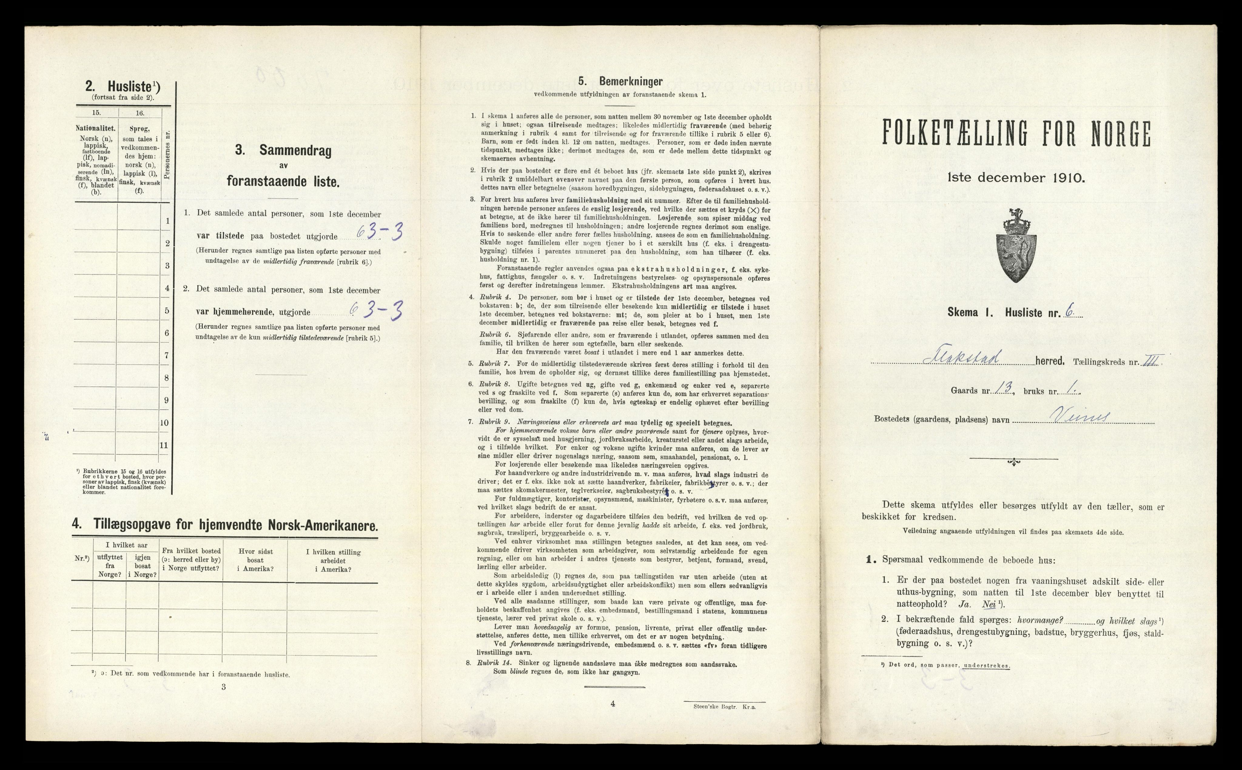 RA, 1910 census for Flakstad, 1910, p. 278