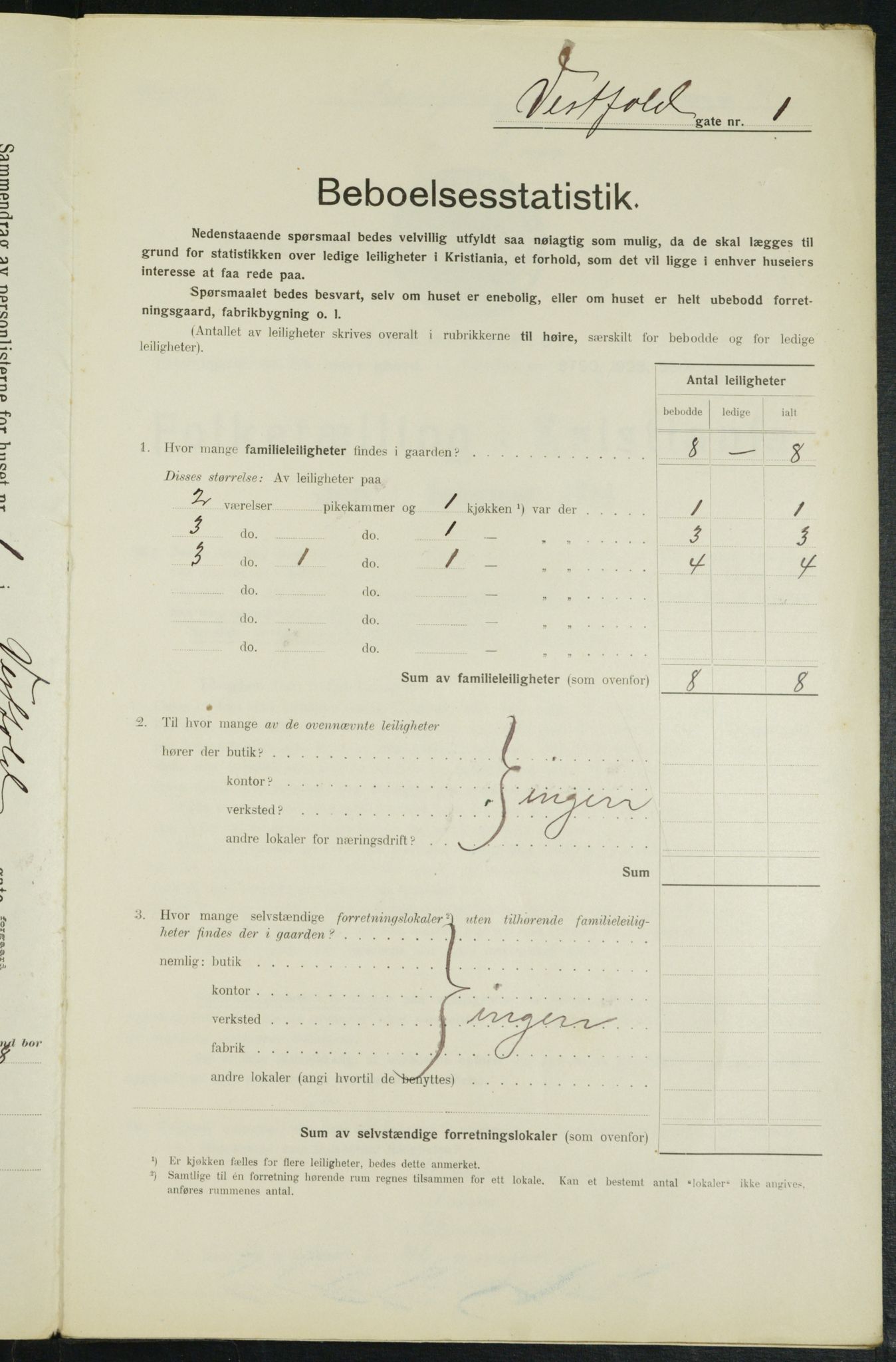 OBA, Municipal Census 1914 for Kristiania, 1914, p. 123409