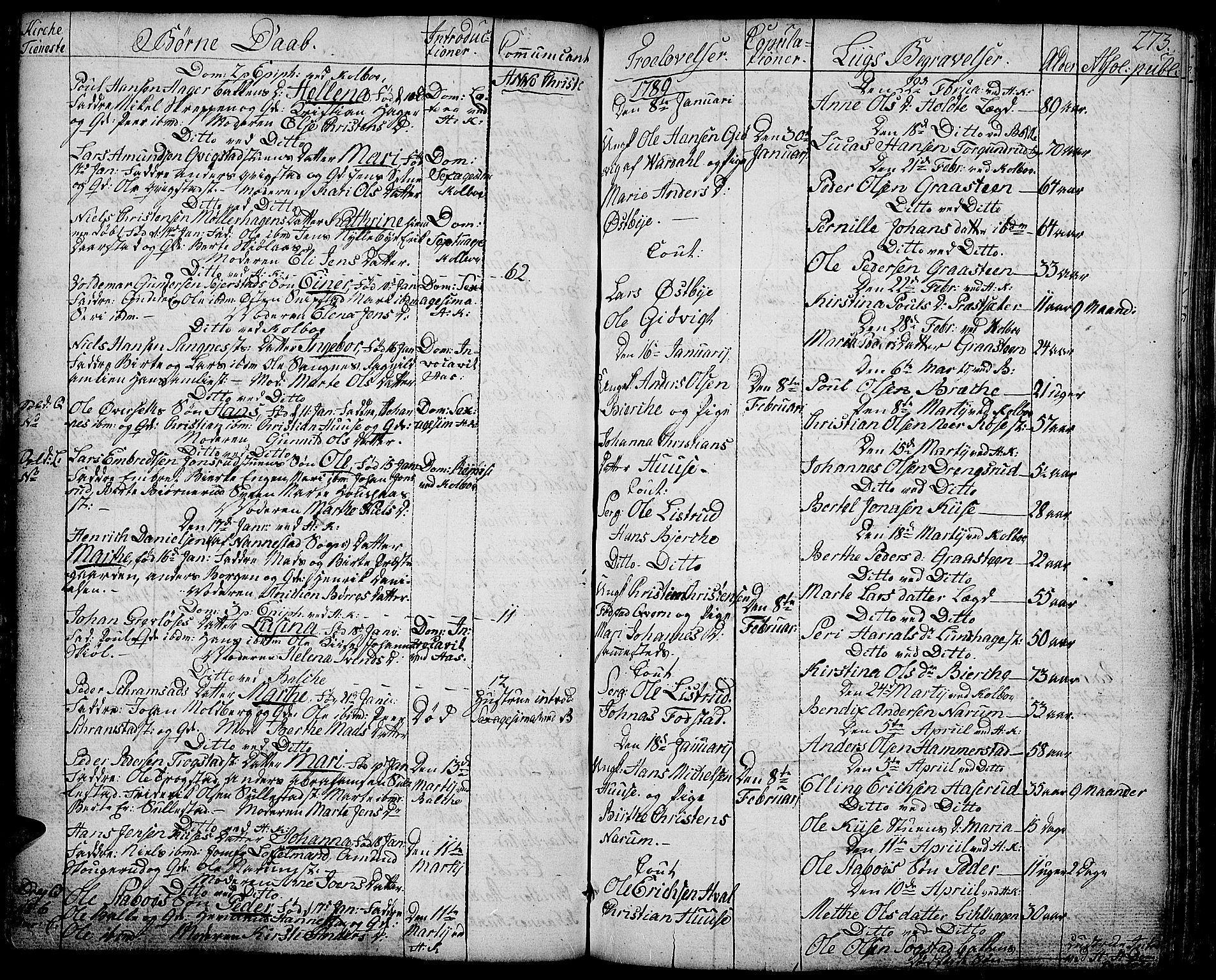 Toten prestekontor, SAH/PREST-102/H/Ha/Haa/L0006: Parish register (official) no. 6, 1773-1793, p. 273