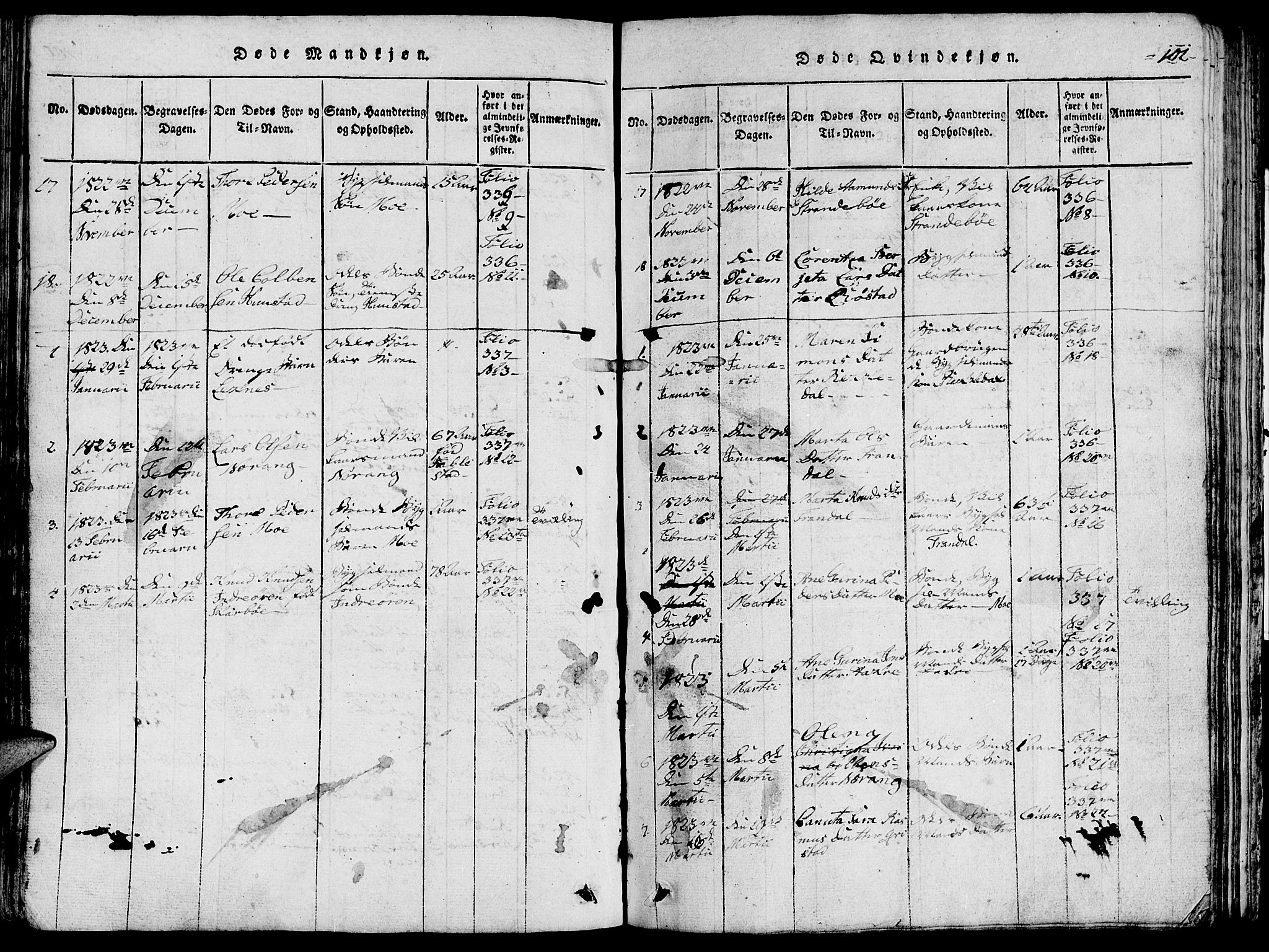 Ministerialprotokoller, klokkerbøker og fødselsregistre - Møre og Romsdal, AV/SAT-A-1454/515/L0207: Parish register (official) no. 515A03, 1819-1829, p. 101