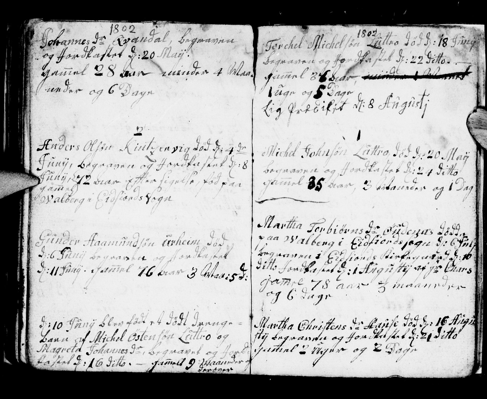 Ullensvang sokneprestembete, SAB/A-78701/H/Hab: Parish register (copy) no. E 4, 1801-1803