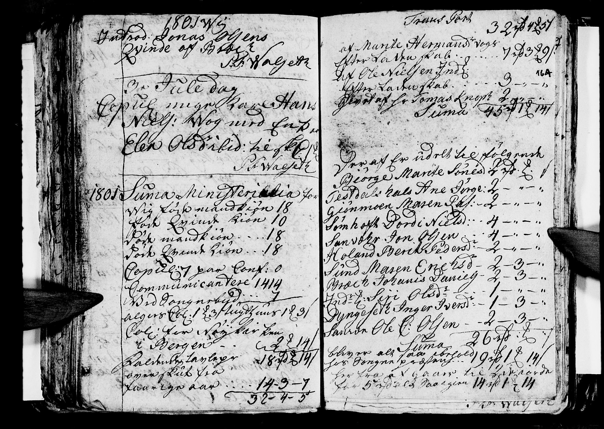 Ministerialprotokoller, klokkerbøker og fødselsregistre - Nordland, AV/SAT-A-1459/812/L0184: Parish register (copy) no. 812C02, 1793-1809, p. 164