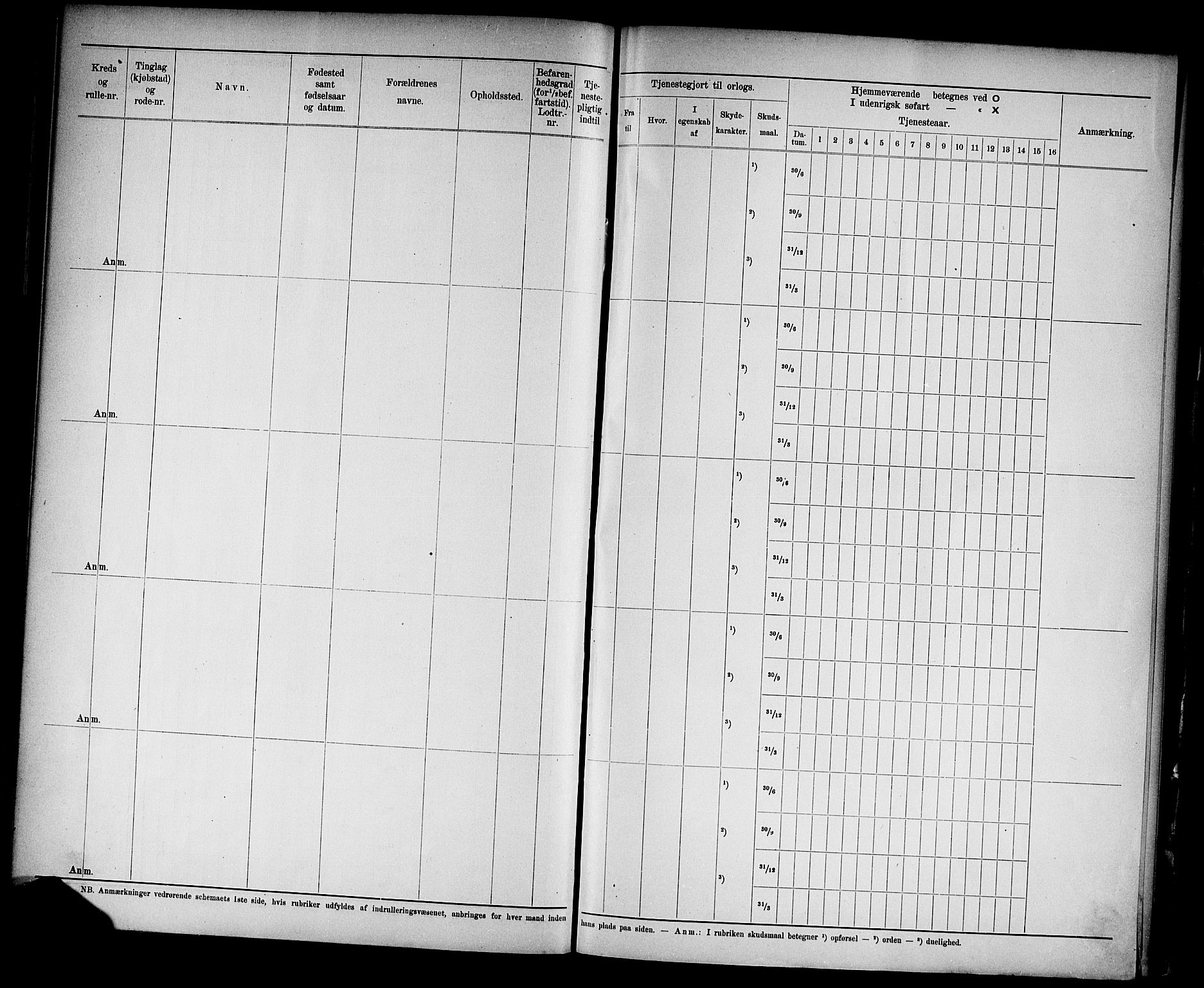 Kristiansand mønstringskrets, SAK/2031-0015/F/Fd/L0004: Rulle sjøvernepliktige, C-4, 1902, p. 30