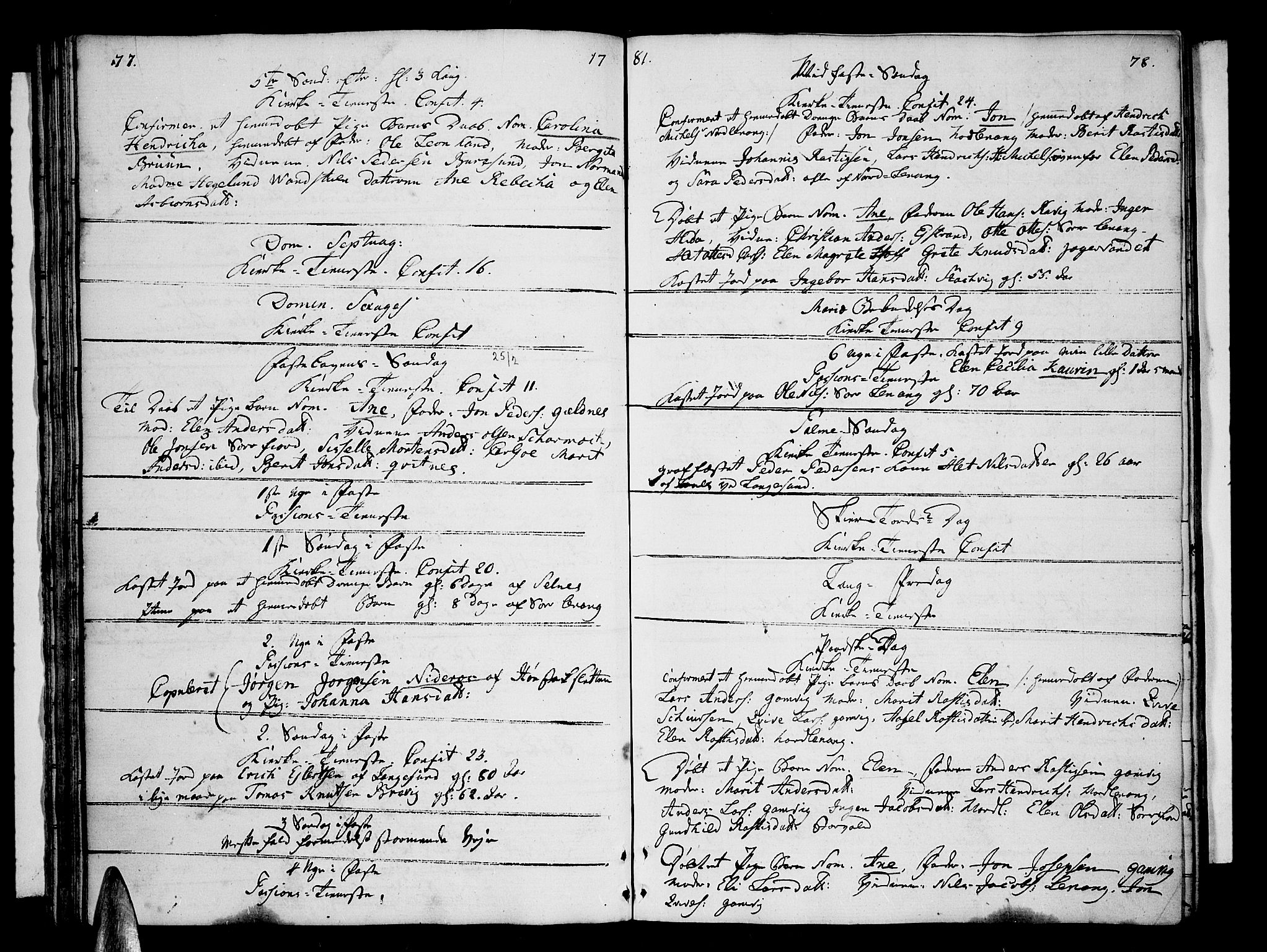 Karlsøy sokneprestembete, AV/SATØ-S-1299/H/Ha/Haa/L0001kirke: Parish register (official) no. 1, 1775-1823, p. 77-78