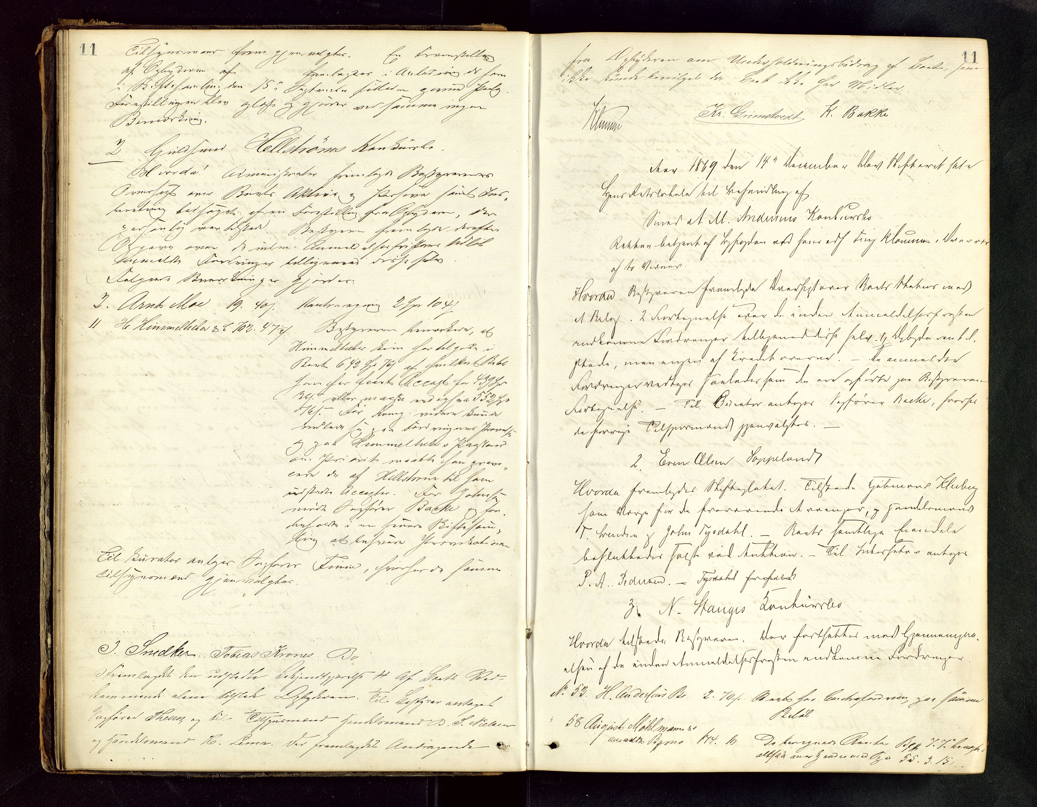 Stavanger byfogd, AV/SAST-A-101408/001/5/50/503BB/L0014: Skifteforhandlingsprotokoll, 1869-1873, p. 11