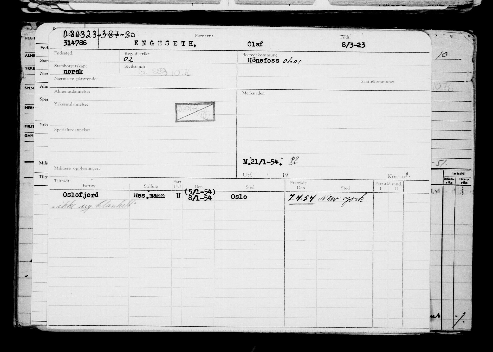 Direktoratet for sjømenn, AV/RA-S-3545/G/Gb/L0216: Hovedkort, 1923, p. 216