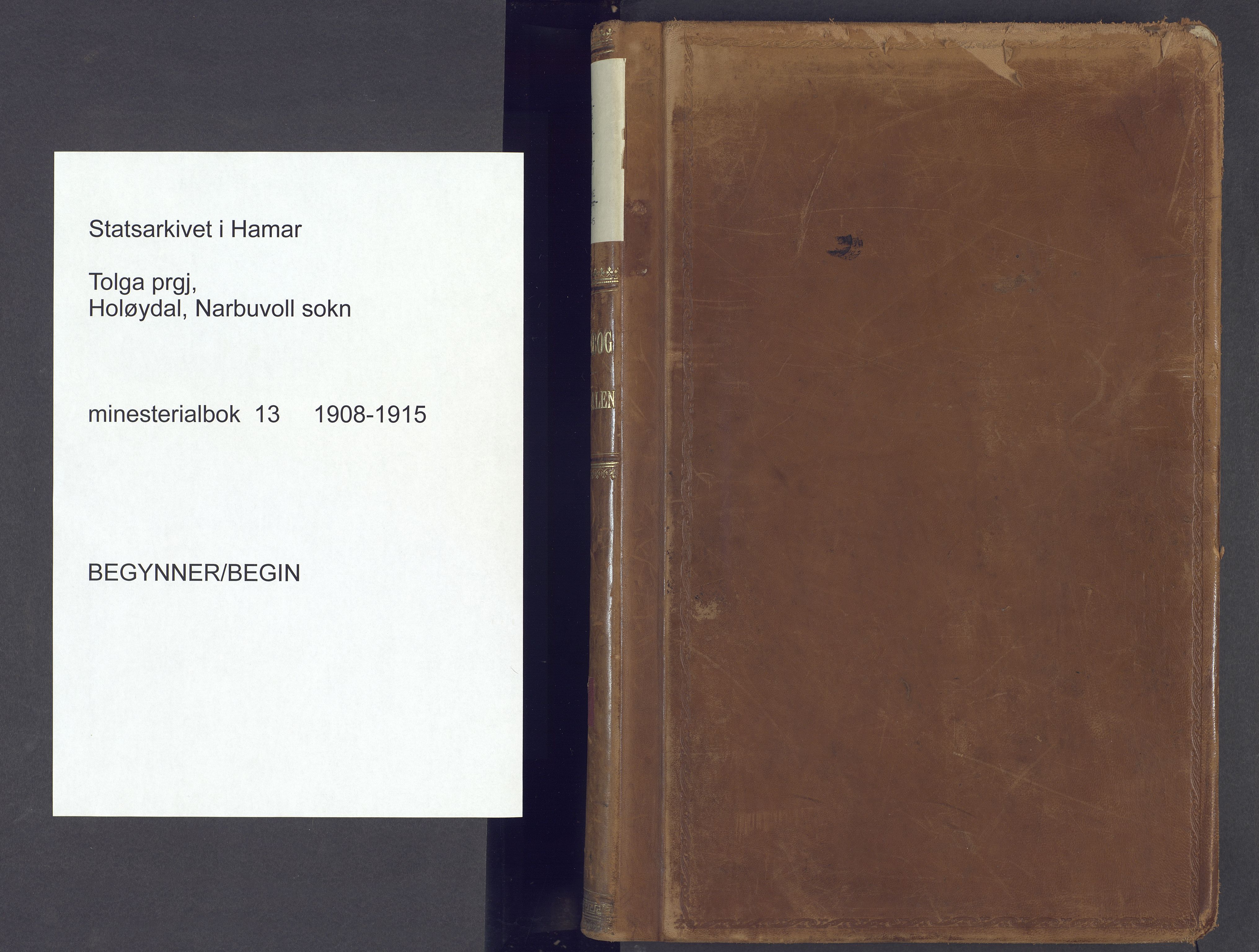 Tolga prestekontor, AV/SAH-PREST-062/K/L0013: Parish register (official) no. 13, 1908-1915