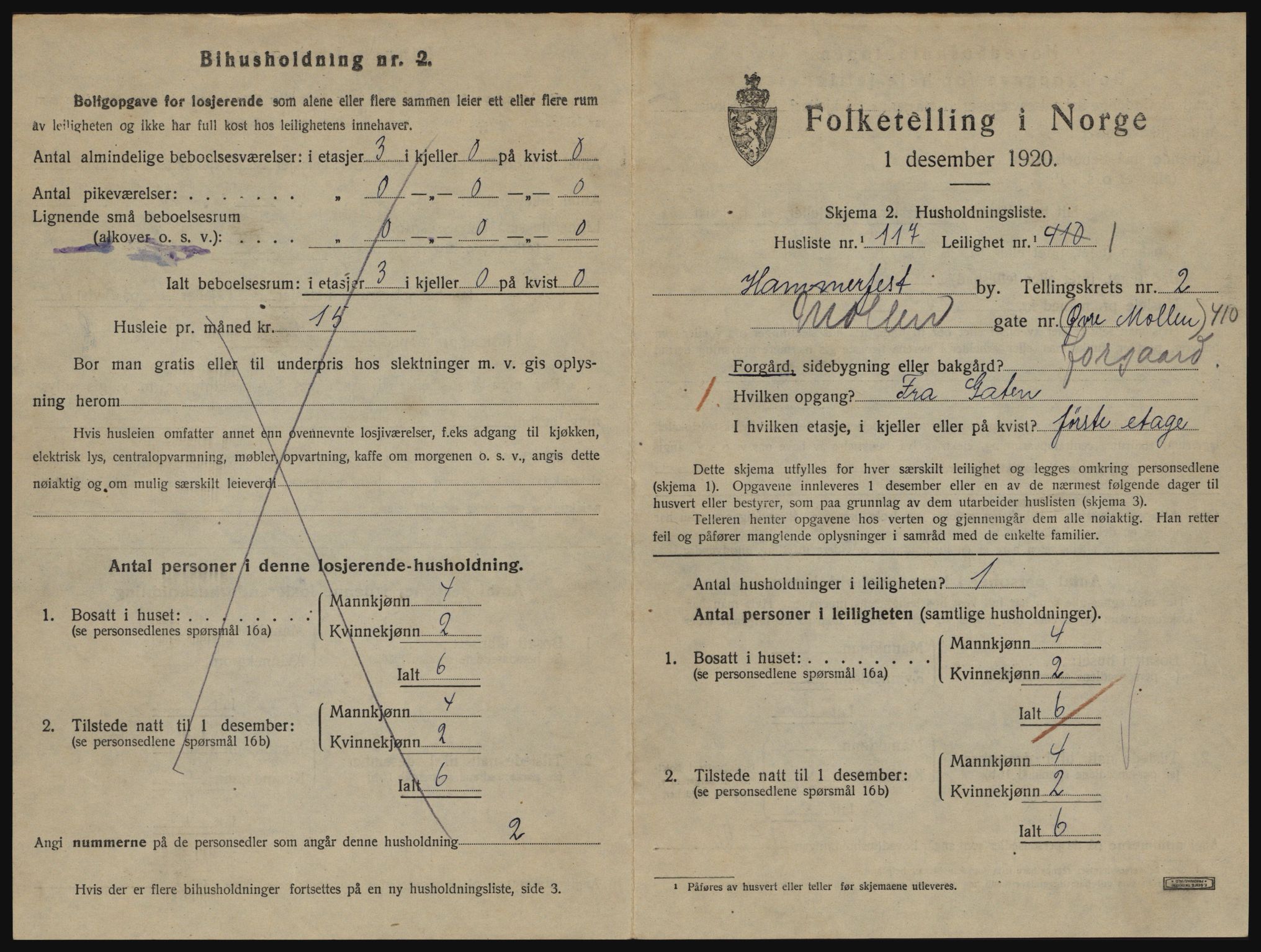 SATØ, 1920 census for Hammerfest, 1920, p. 2244