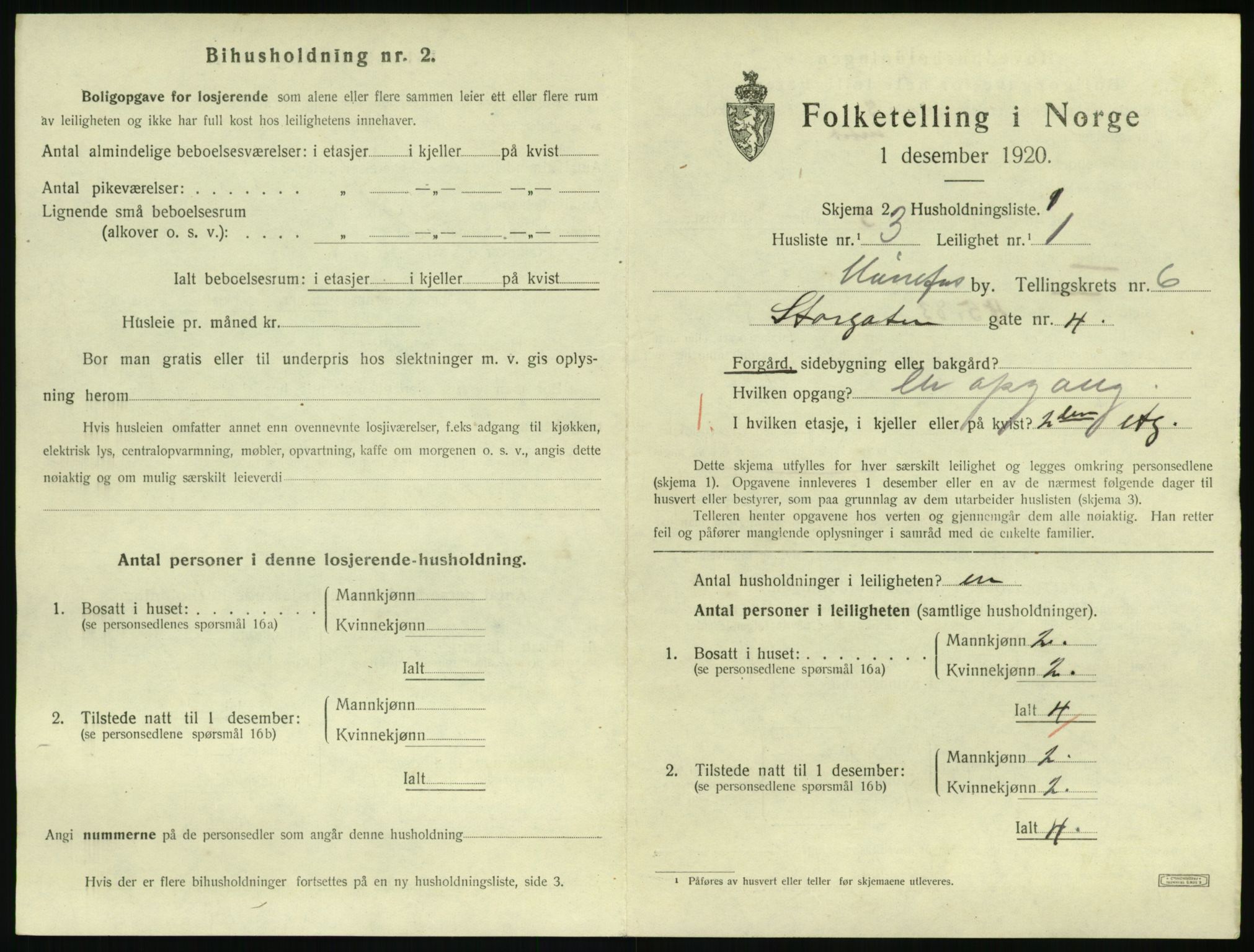 SAKO, 1920 census for Hønefoss, 1920, p. 1920