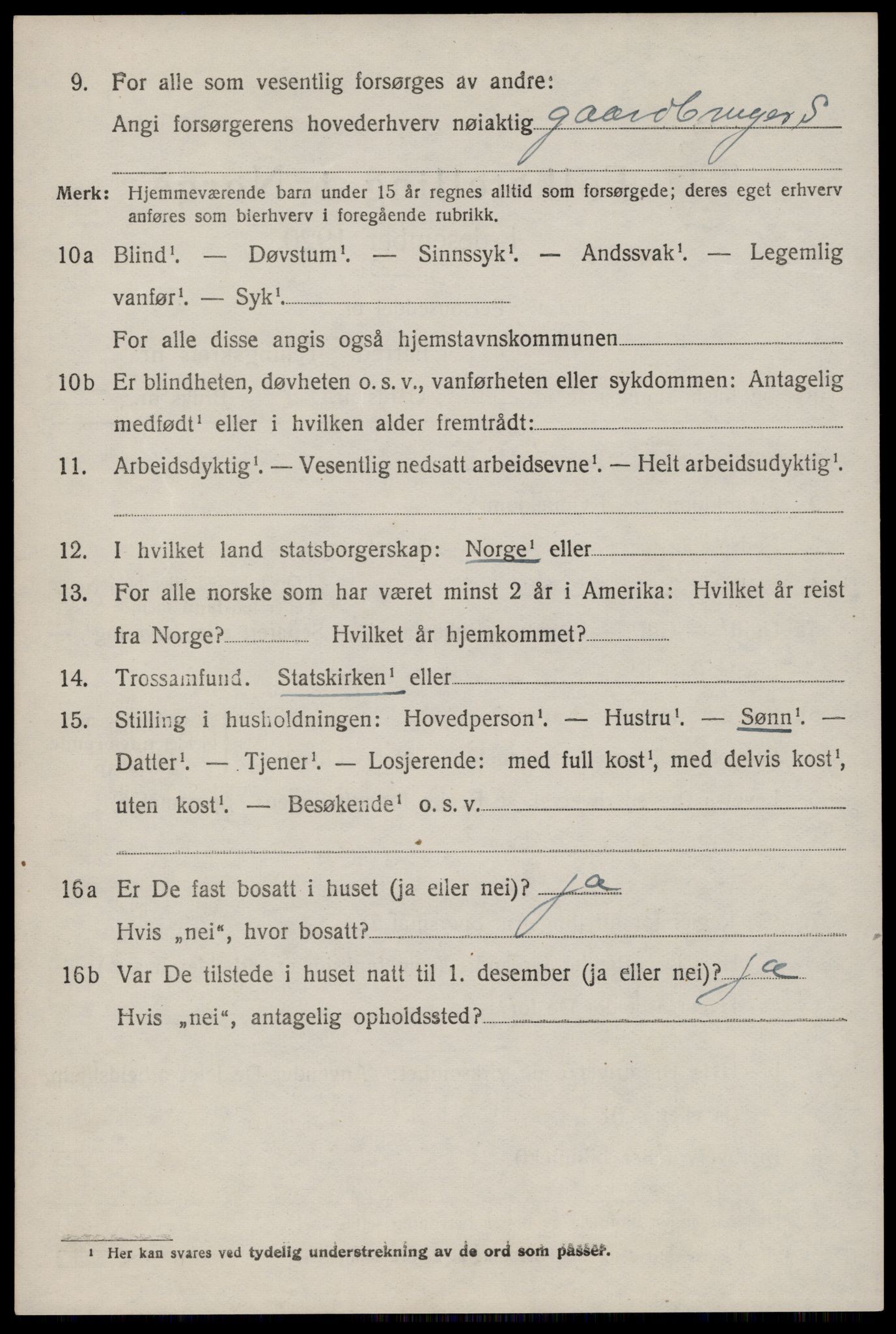 SAST, 1920 census for Tysvær, 1920, p. 2753