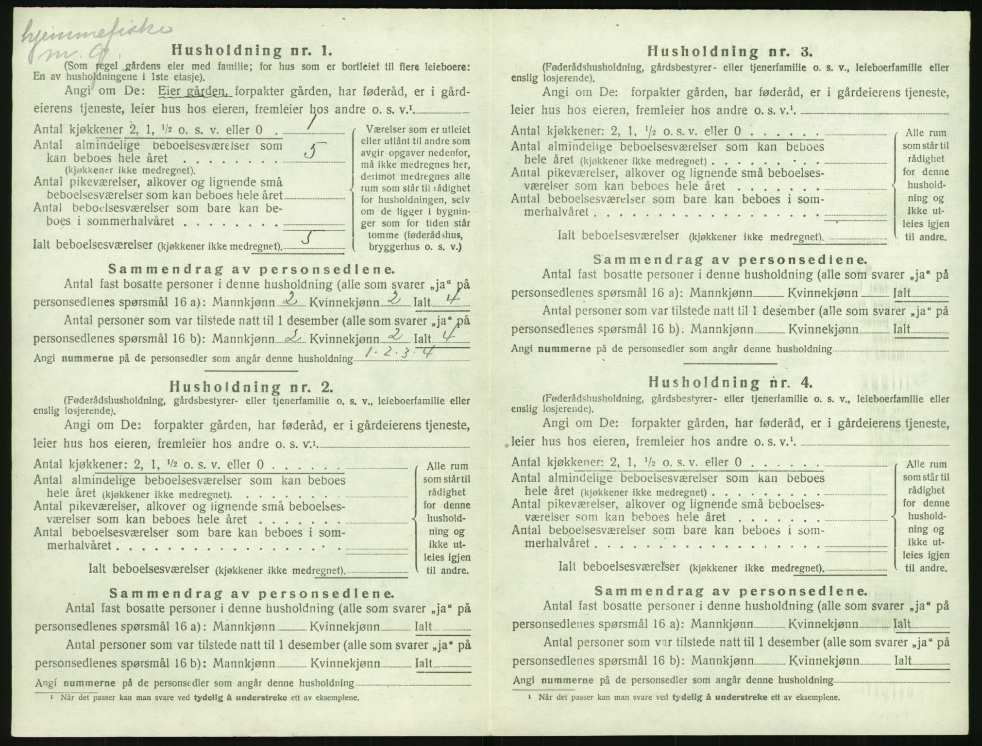 SAK, 1920 census for Dypvåg, 1920, p. 324