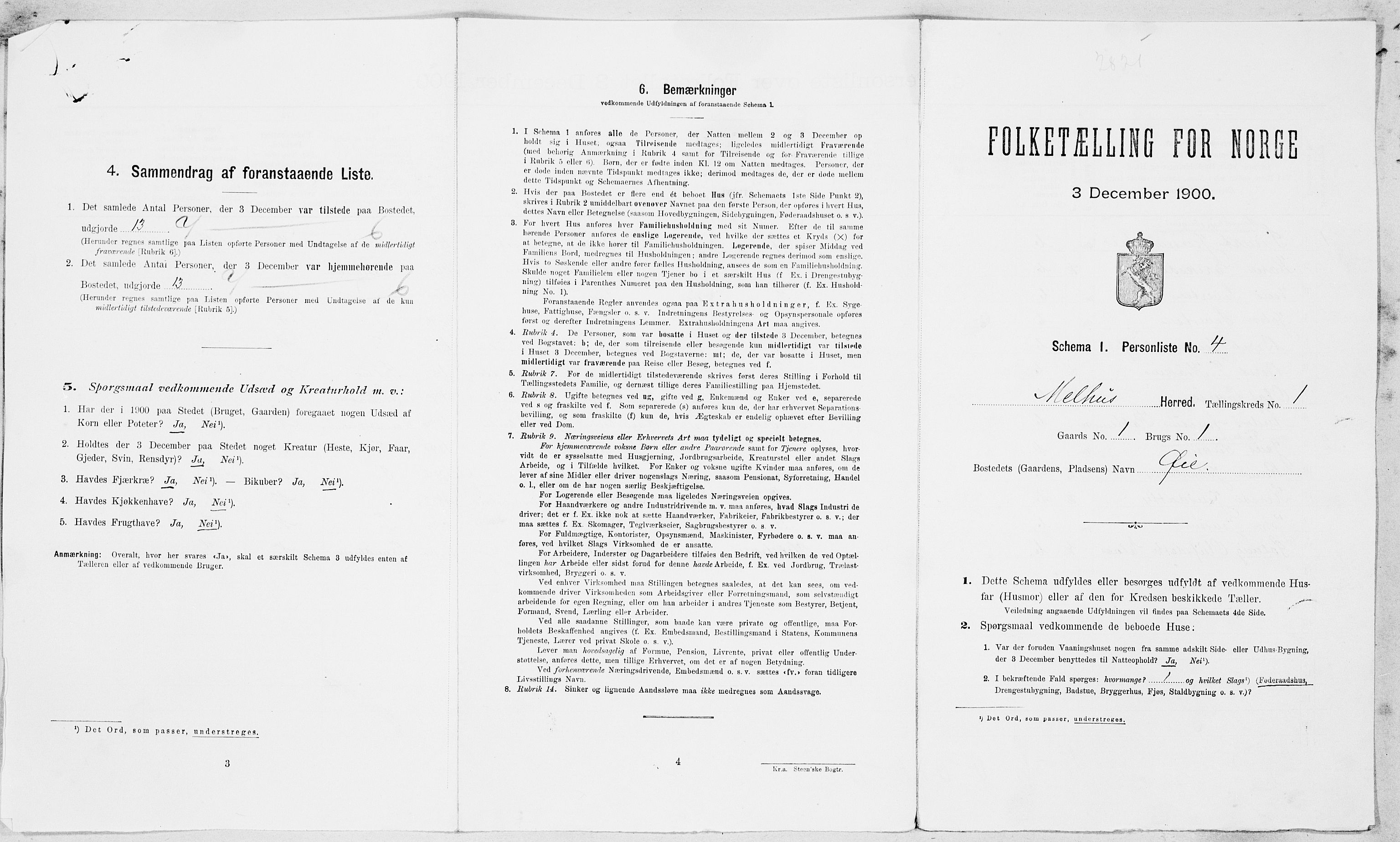 SAT, 1900 census for Melhus, 1900, p. 62