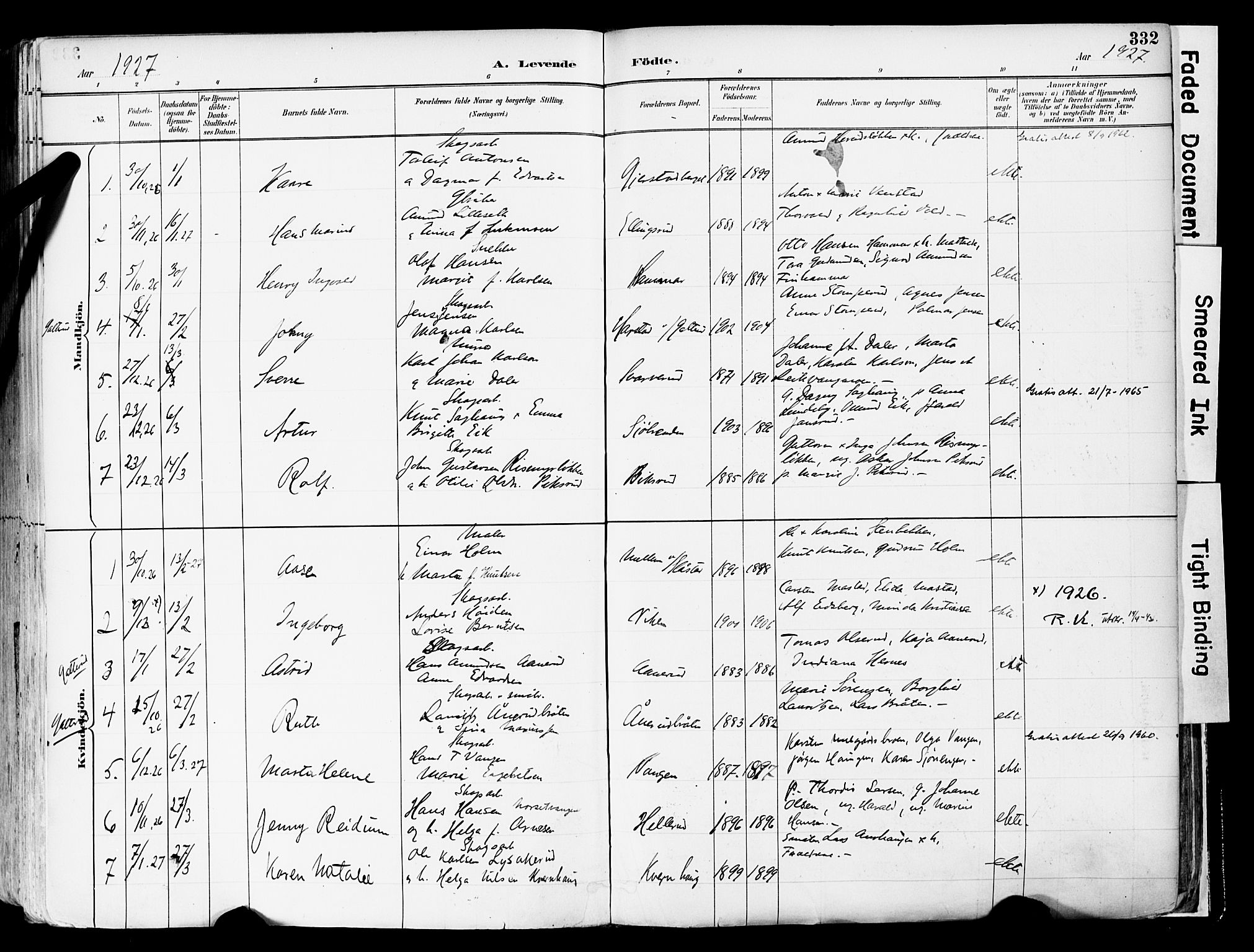 Sør-Odal prestekontor, AV/SAH-PREST-030/H/Ha/Haa/L0006: Parish register (official) no. 6, 1886-1931, p. 332