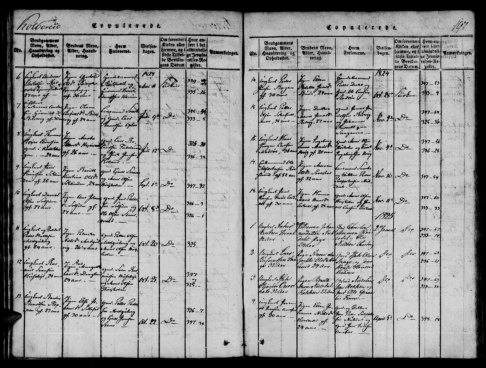 Ministerialprotokoller, klokkerbøker og fødselsregistre - Nord-Trøndelag, SAT/A-1458/780/L0636: Parish register (official) no. 780A03 /1, 1815-1830, p. 197