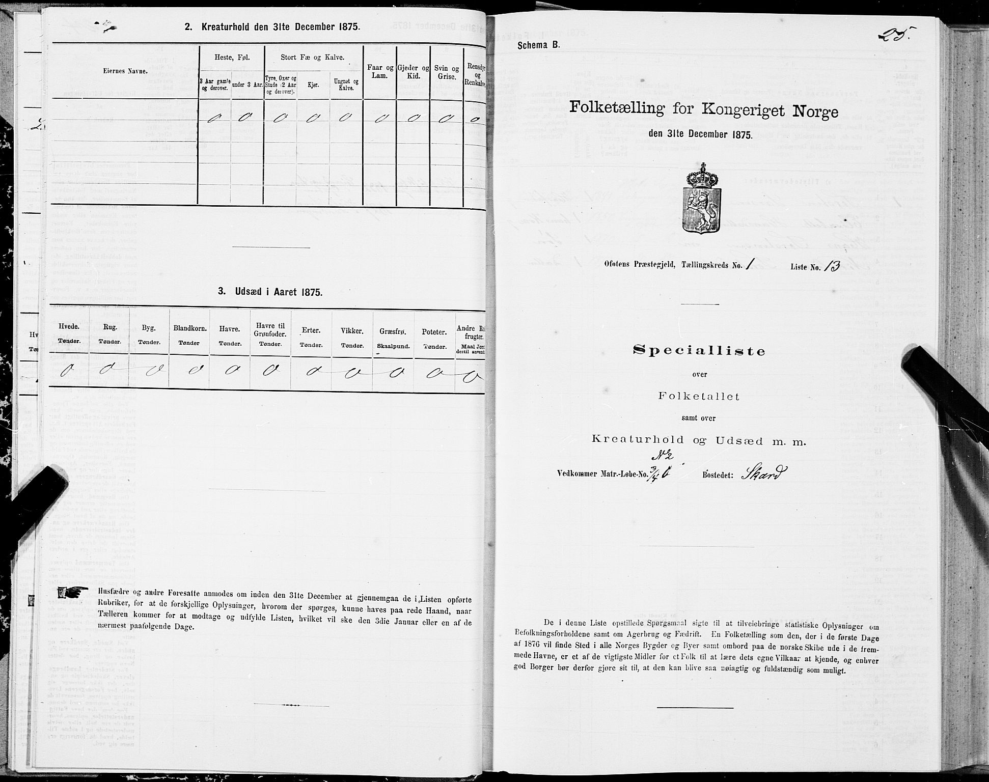 SAT, 1875 census for 1853P Ofoten, 1875, p. 1025