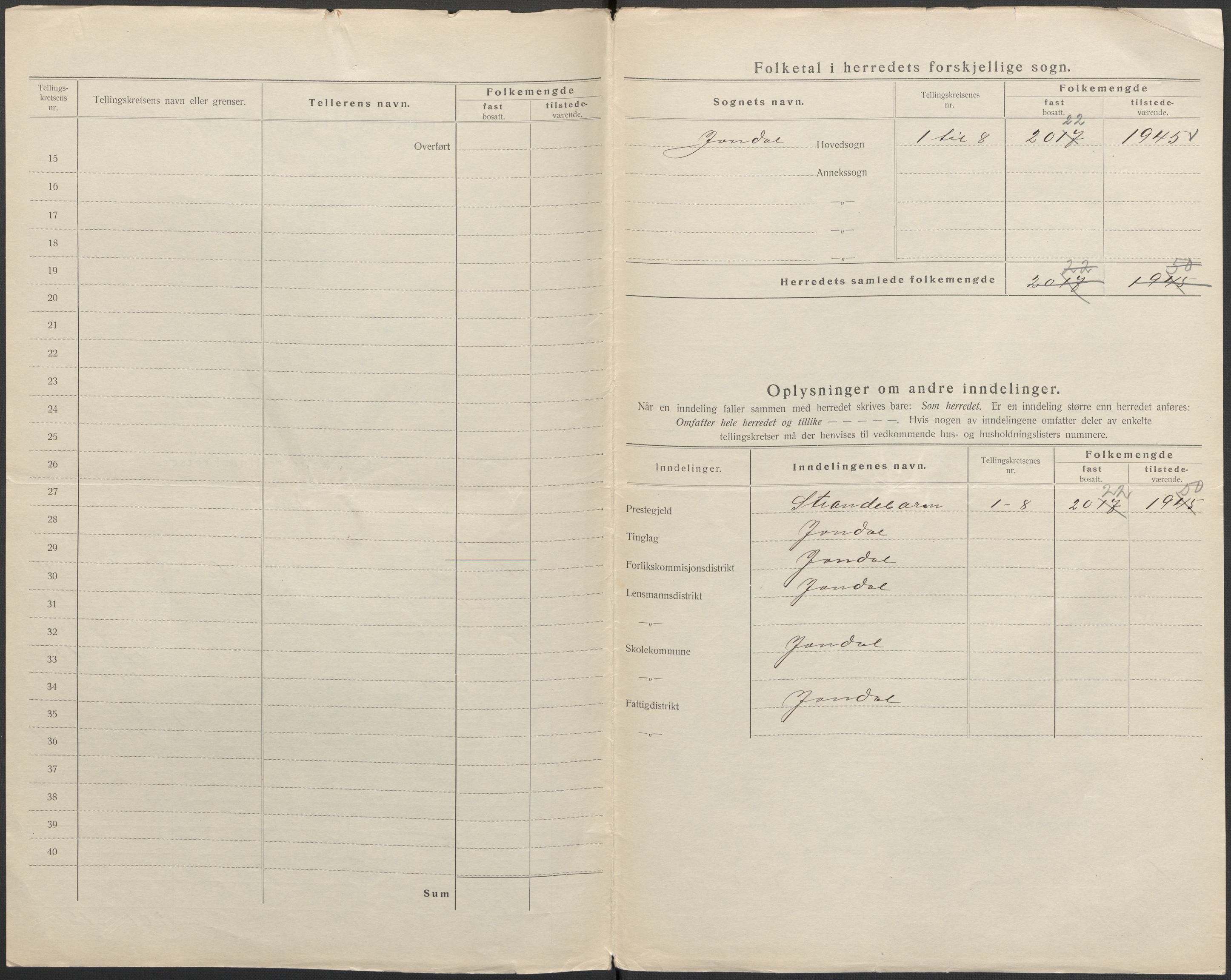 SAB, 1920 census for Jondal, 1920, p. 3