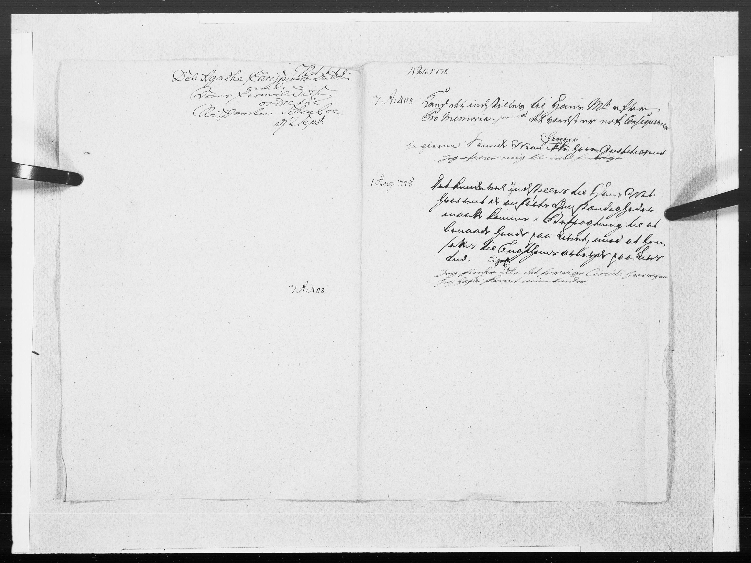 Danske Kanselli 1572-1799, RA/EA-3023/F/Fc/Fcc/Fcca/L0229: Norske innlegg 1572-1799, 1778, p. 3