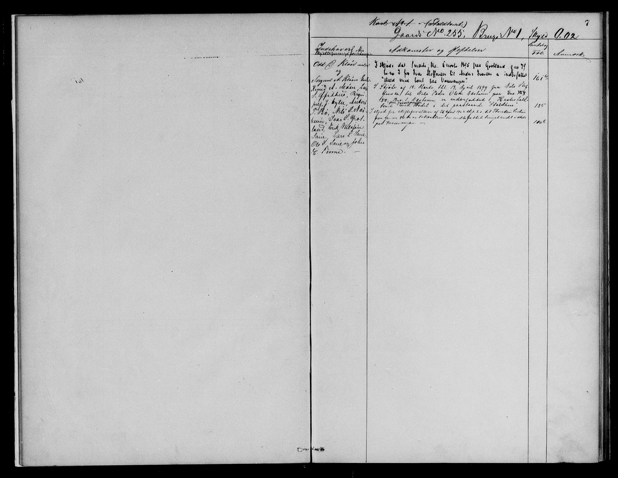 Hardanger og Voss sorenskriveri, SAB/A-2501/2/2A/2Aa/L0037: Mortgage register no. II.A.a.37, 1800-1935, p. 7
