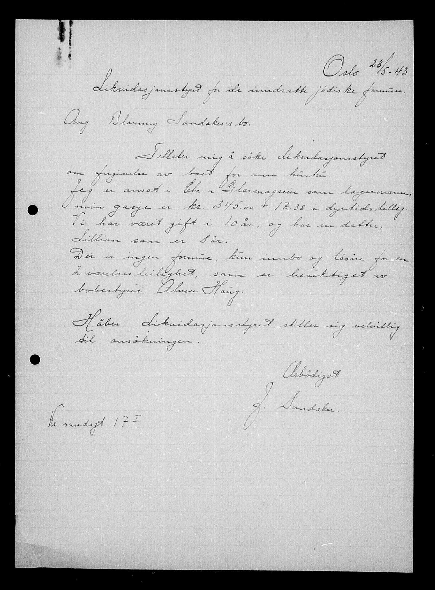 Justisdepartementet, Tilbakeføringskontoret for inndratte formuer, AV/RA-S-1564/H/Hc/Hcc/L0977: --, 1945-1947, p. 10