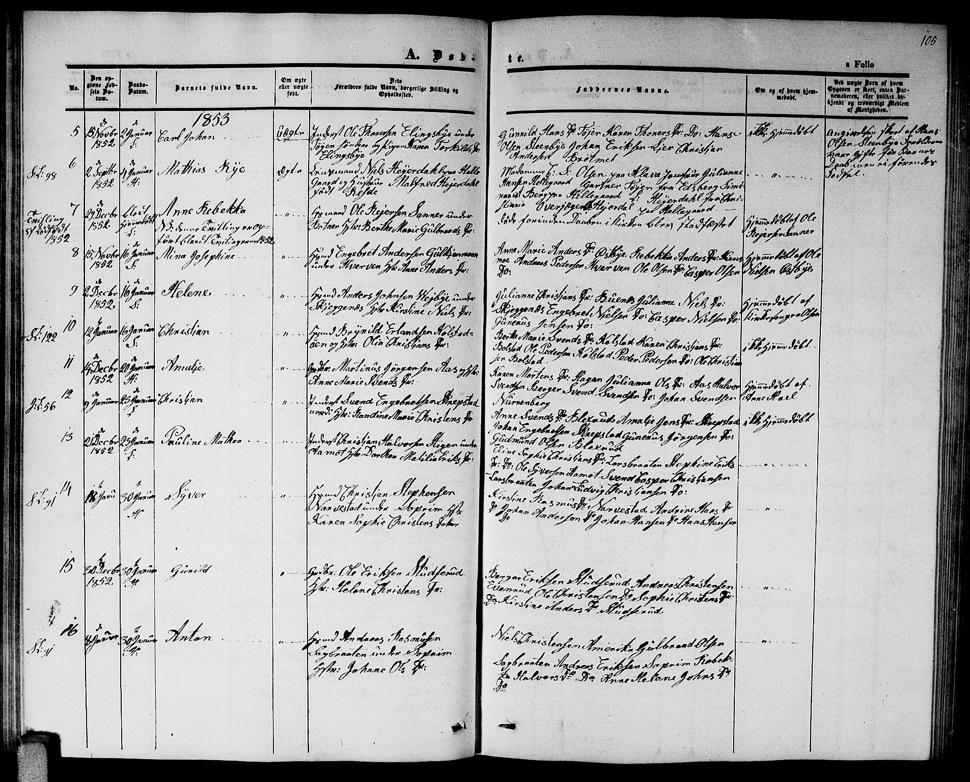 Høland prestekontor Kirkebøker, SAO/A-10346a/G/Ga/L0003: Parish register (copy) no. I 3, 1846-1853, p. 105