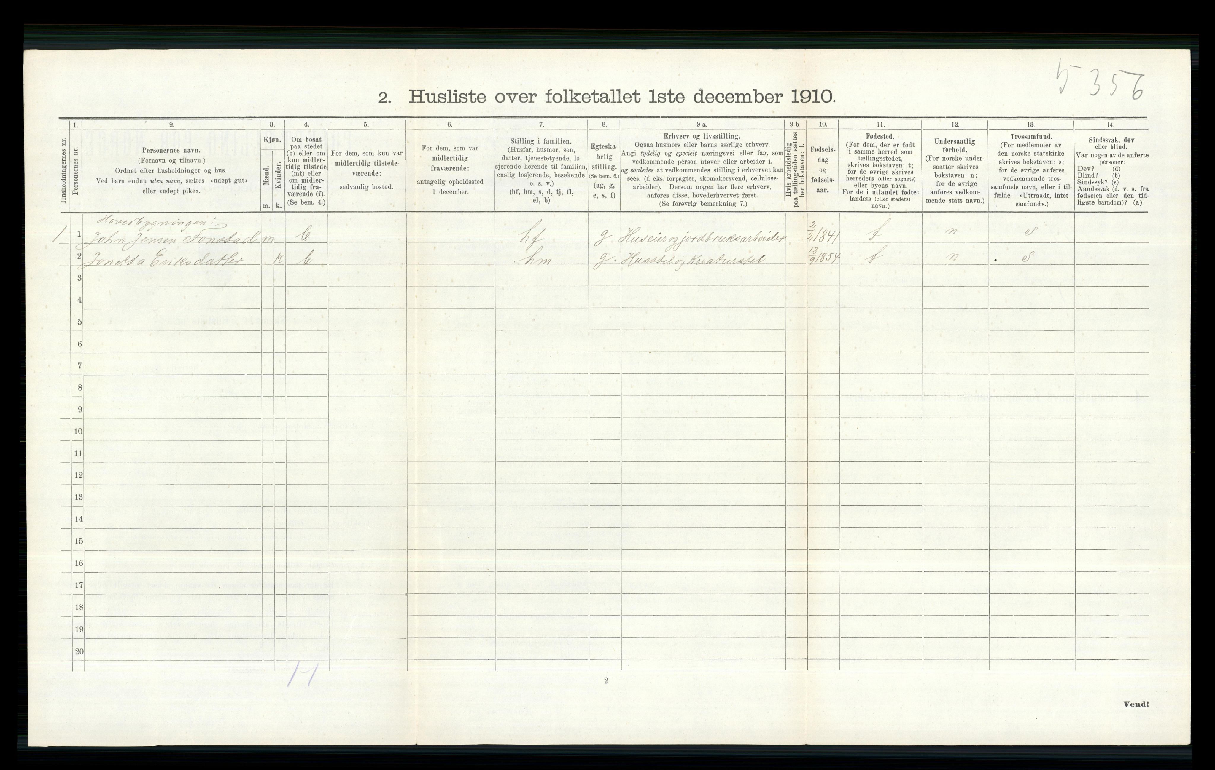 RA, 1910 census for Øyer, 1910, p. 572