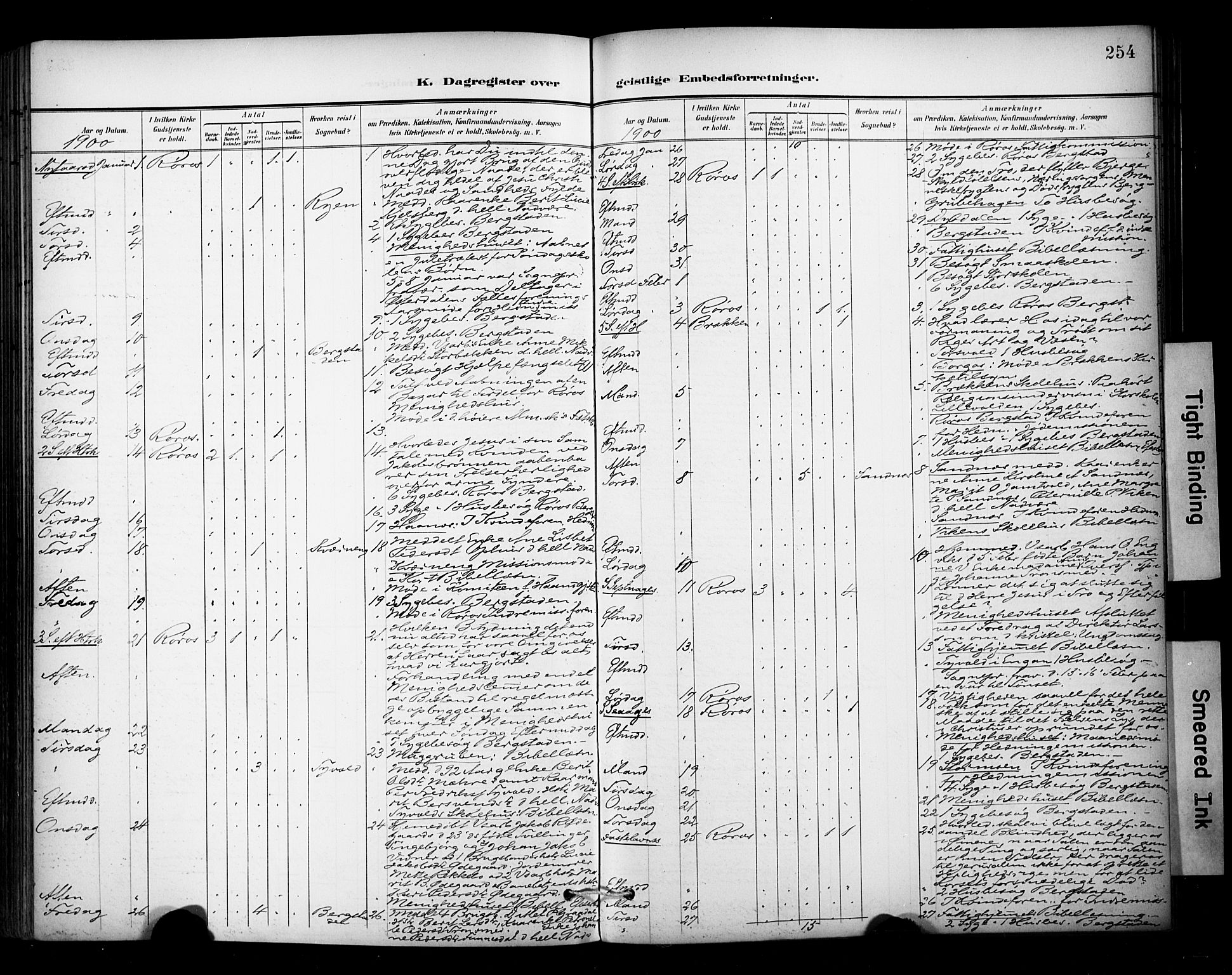 Ministerialprotokoller, klokkerbøker og fødselsregistre - Sør-Trøndelag, SAT/A-1456/681/L0936: Parish register (official) no. 681A14, 1899-1908, p. 254