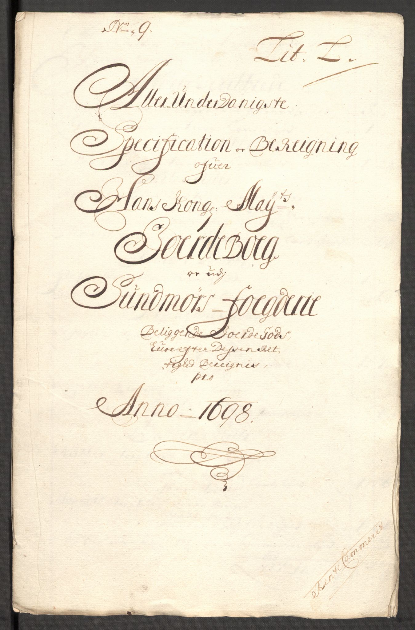 Rentekammeret inntil 1814, Reviderte regnskaper, Fogderegnskap, RA/EA-4092/R54/L3556: Fogderegnskap Sunnmøre, 1696-1698, p. 389