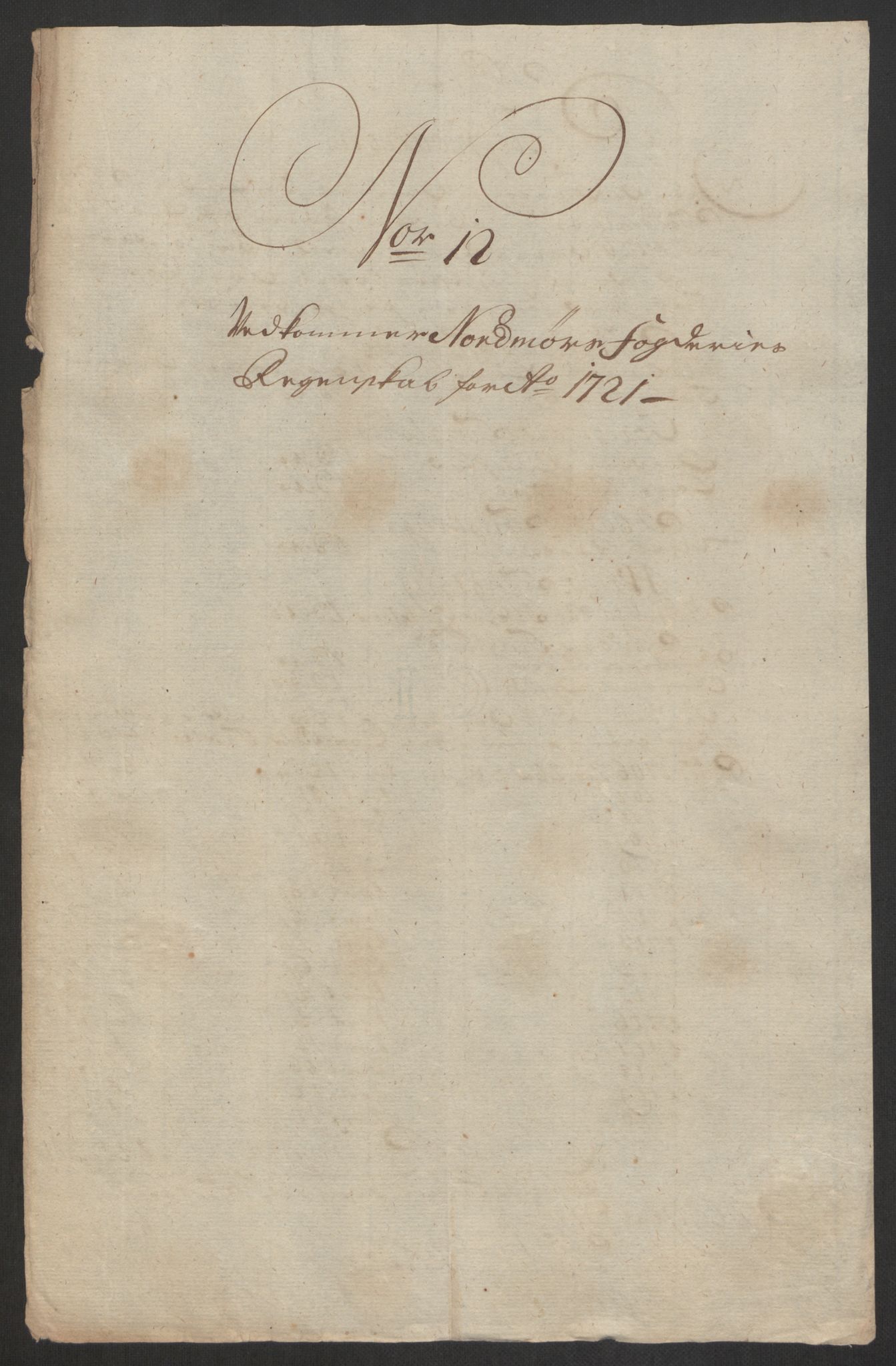 Rentekammeret inntil 1814, Reviderte regnskaper, Fogderegnskap, AV/RA-EA-4092/R56/L3754: Fogderegnskap Nordmøre, 1721, p. 142