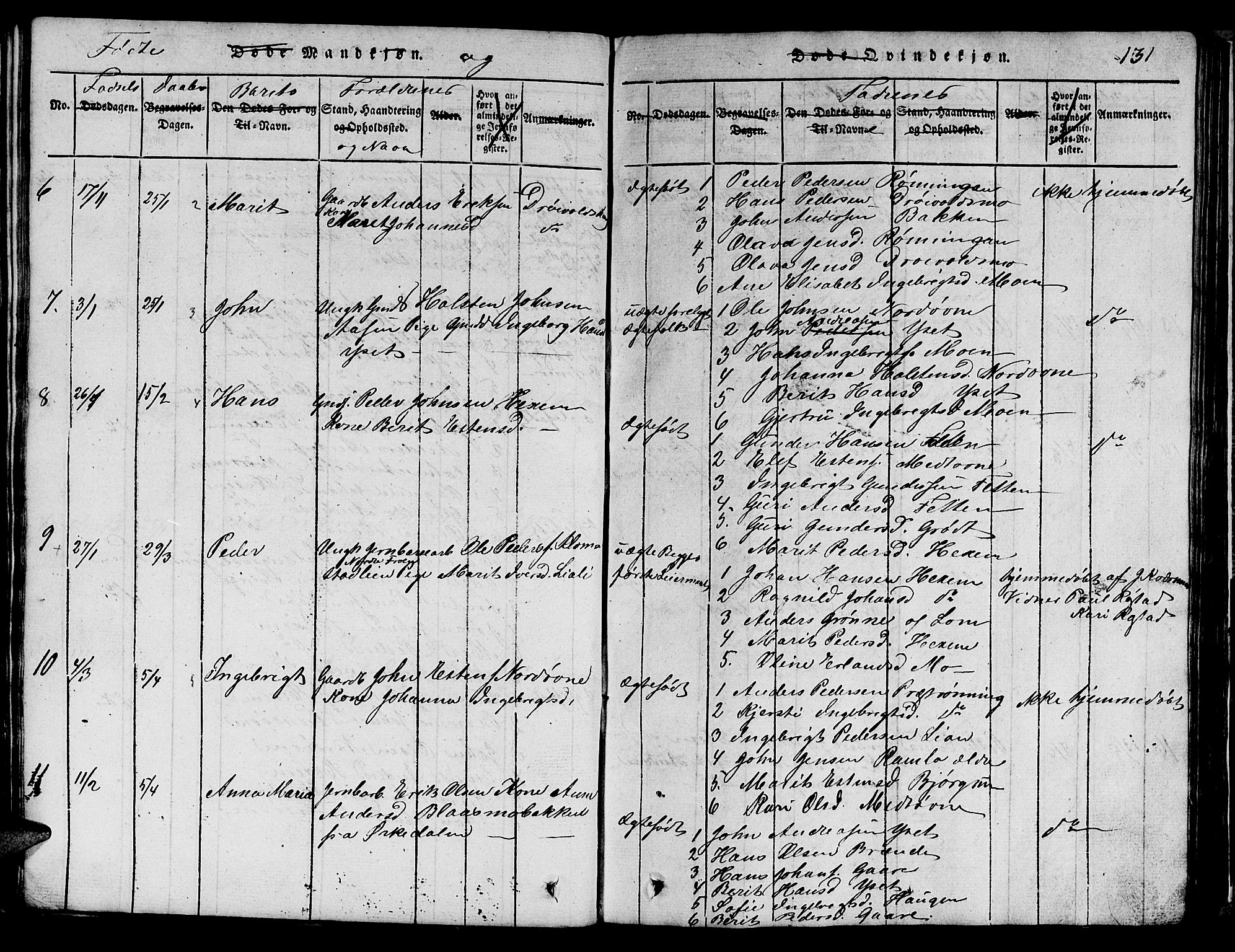 Ministerialprotokoller, klokkerbøker og fødselsregistre - Sør-Trøndelag, SAT/A-1456/685/L0976: Parish register (copy) no. 685C01, 1817-1878, p. 131