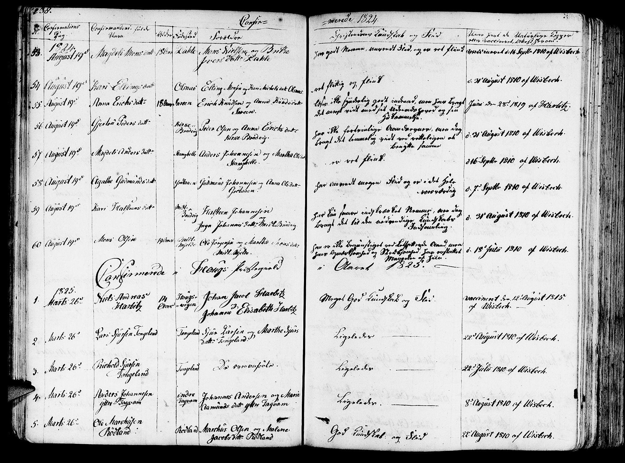 Haus sokneprestembete, AV/SAB-A-75601/H/Haa: Parish register (official) no. A 13, 1821-1827, p. 238