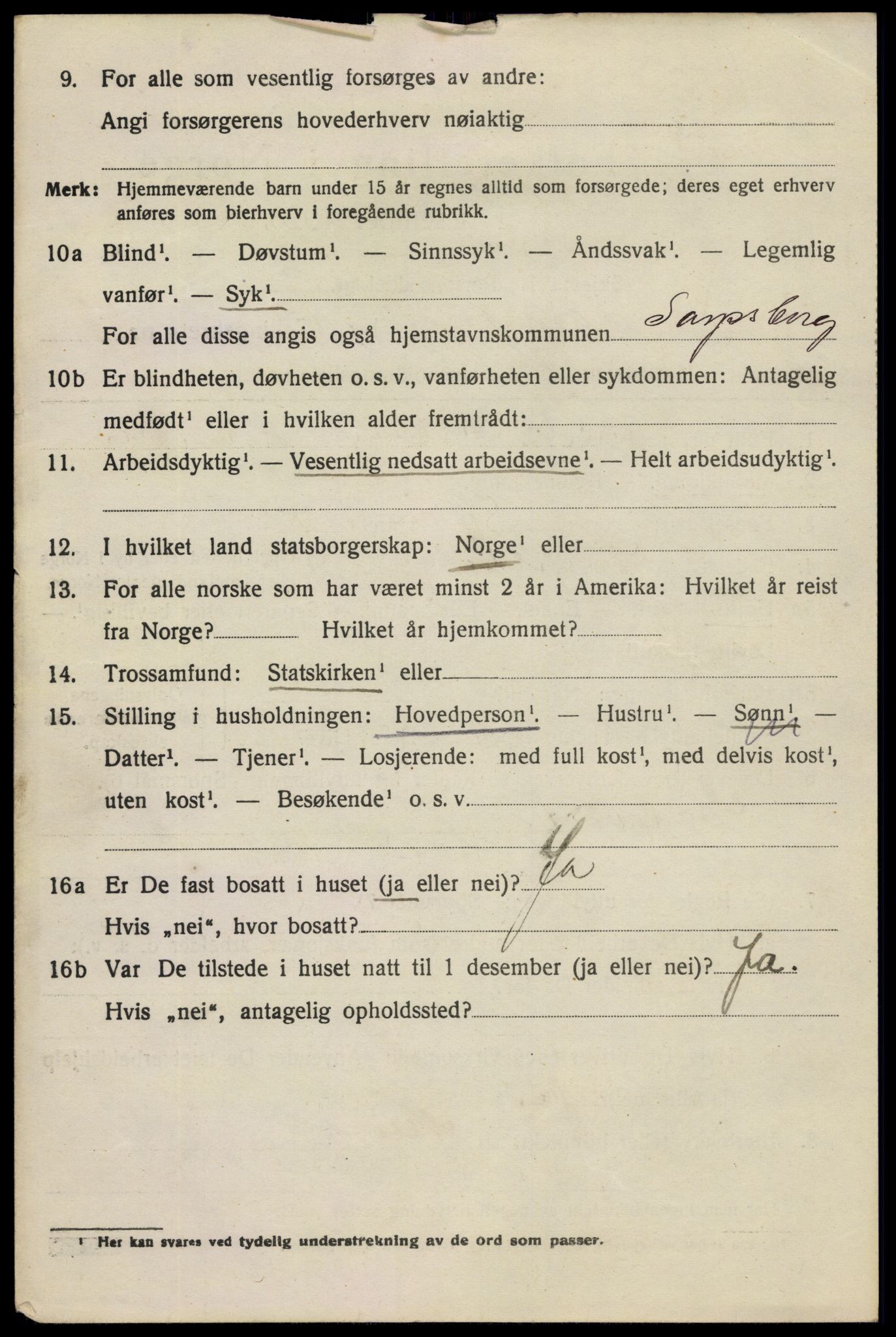 SAO, 1920 census for Sarpsborg, 1920, p. 10679