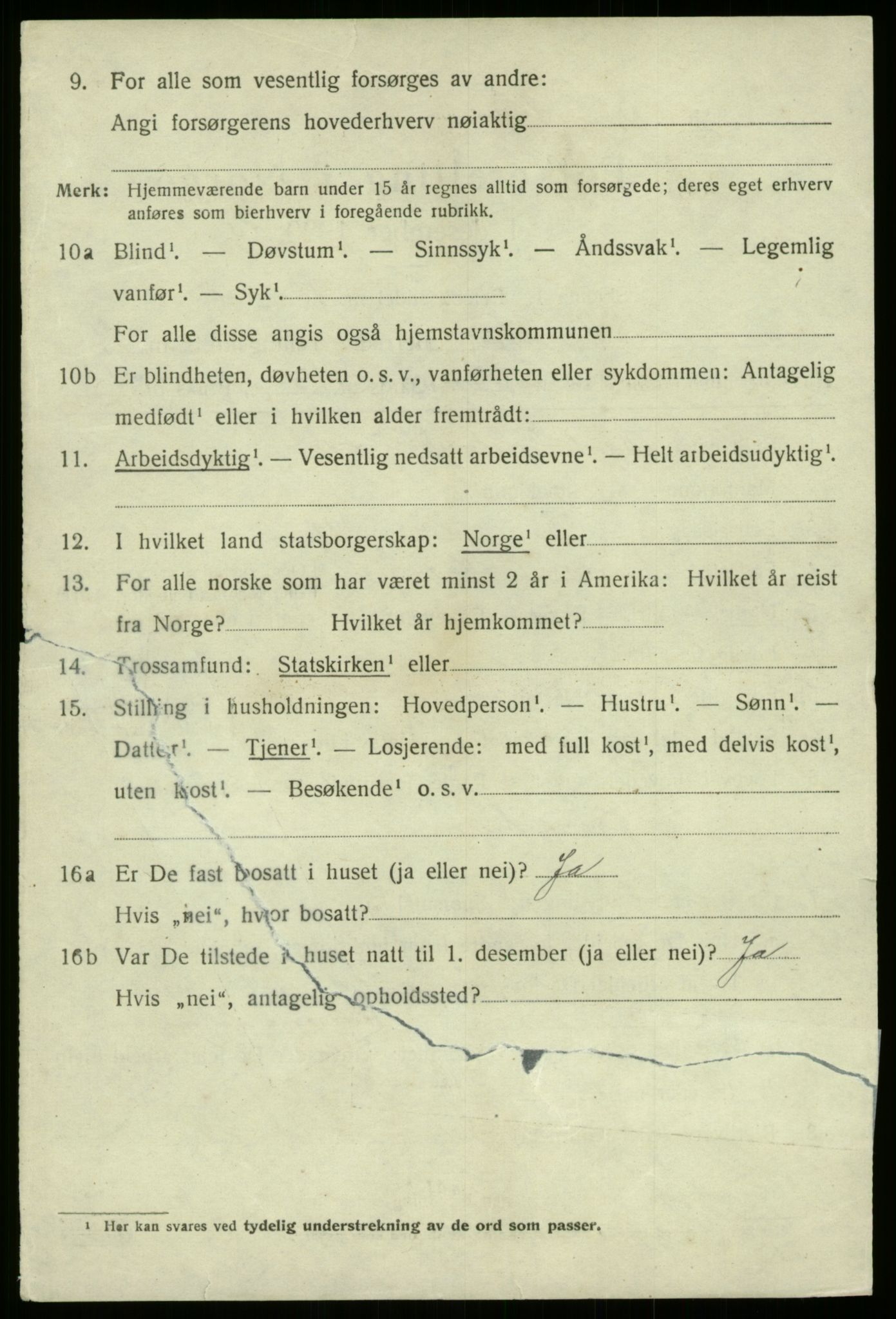 SAB, 1920 census for Manger, 1920, p. 7463