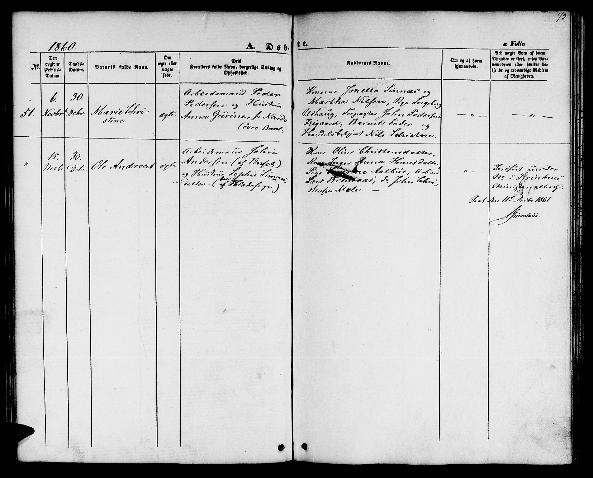 Ministerialprotokoller, klokkerbøker og fødselsregistre - Sør-Trøndelag, AV/SAT-A-1456/604/L0184: Parish register (official) no. 604A05, 1851-1860, p. 73