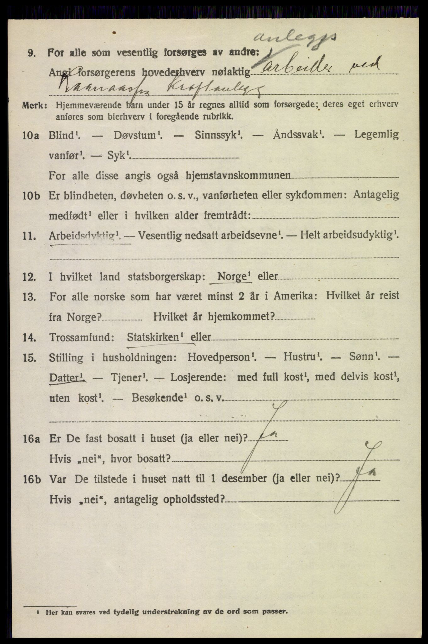 SAH, 1920 census for Lunner, 1920, p. 10336