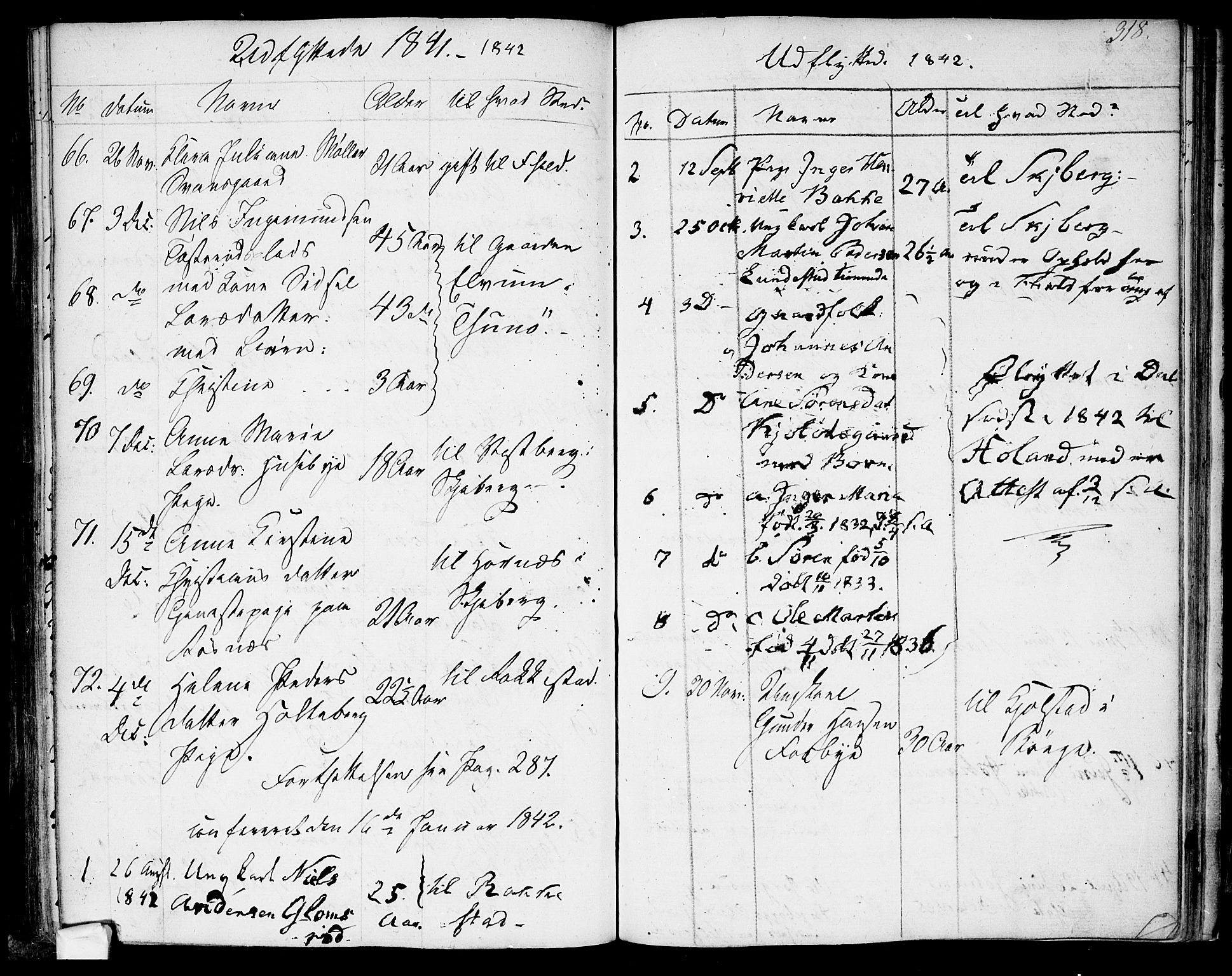 Berg prestekontor Kirkebøker, SAO/A-10902/F/Fa/L0003: Parish register (official) no. I 3, 1832-1842, p. 318