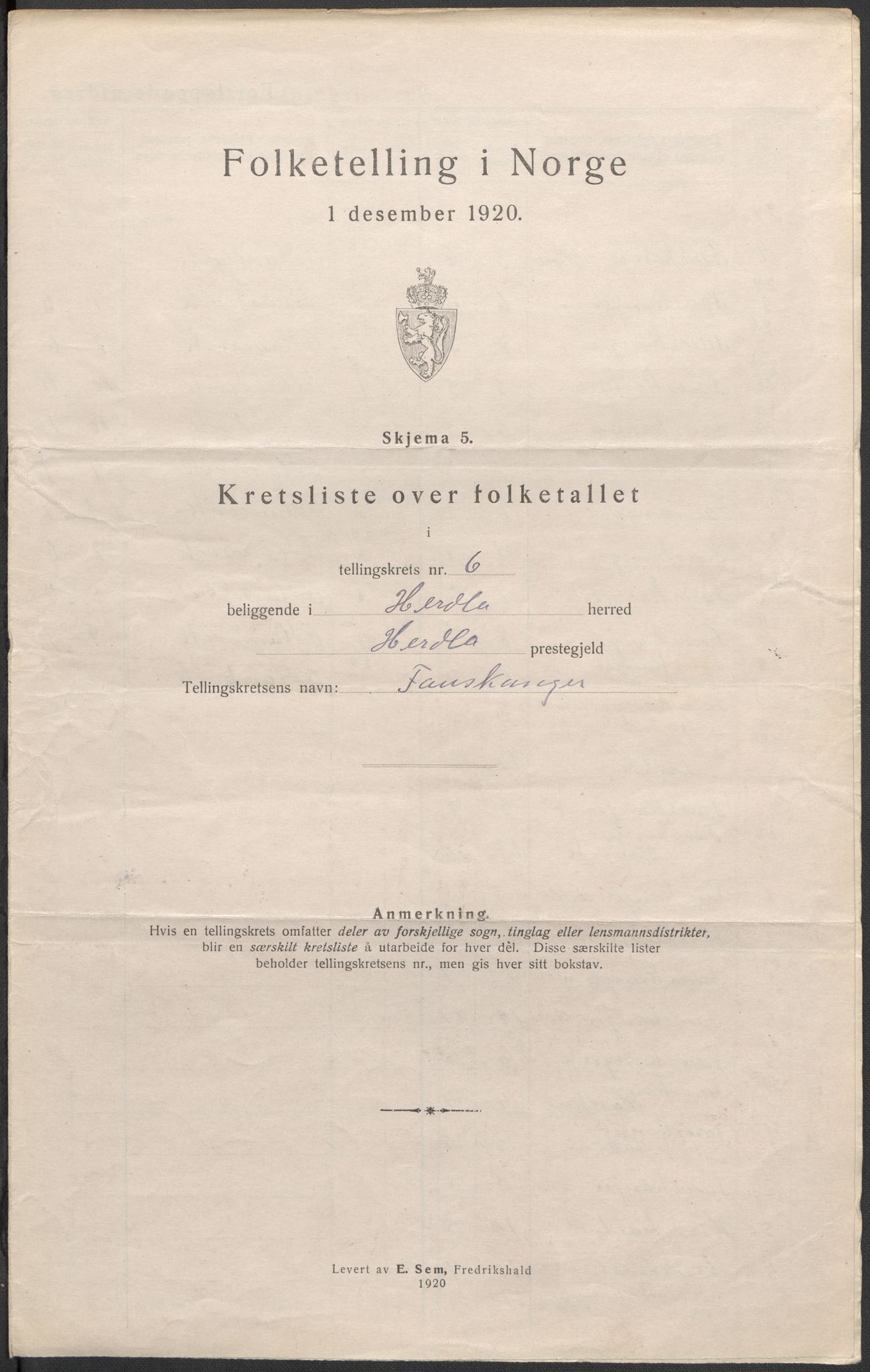 SAB, 1920 census for Herdla, 1920, p. 21
