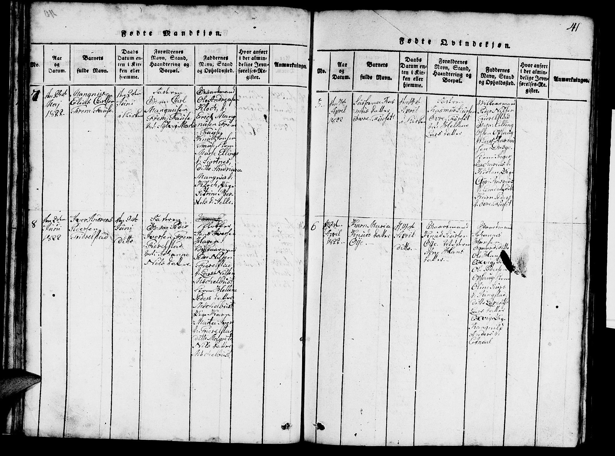 Ministerialprotokoller, klokkerbøker og fødselsregistre - Møre og Romsdal, AV/SAT-A-1454/520/L0289: Parish register (copy) no. 520C01, 1817-1837, p. 41