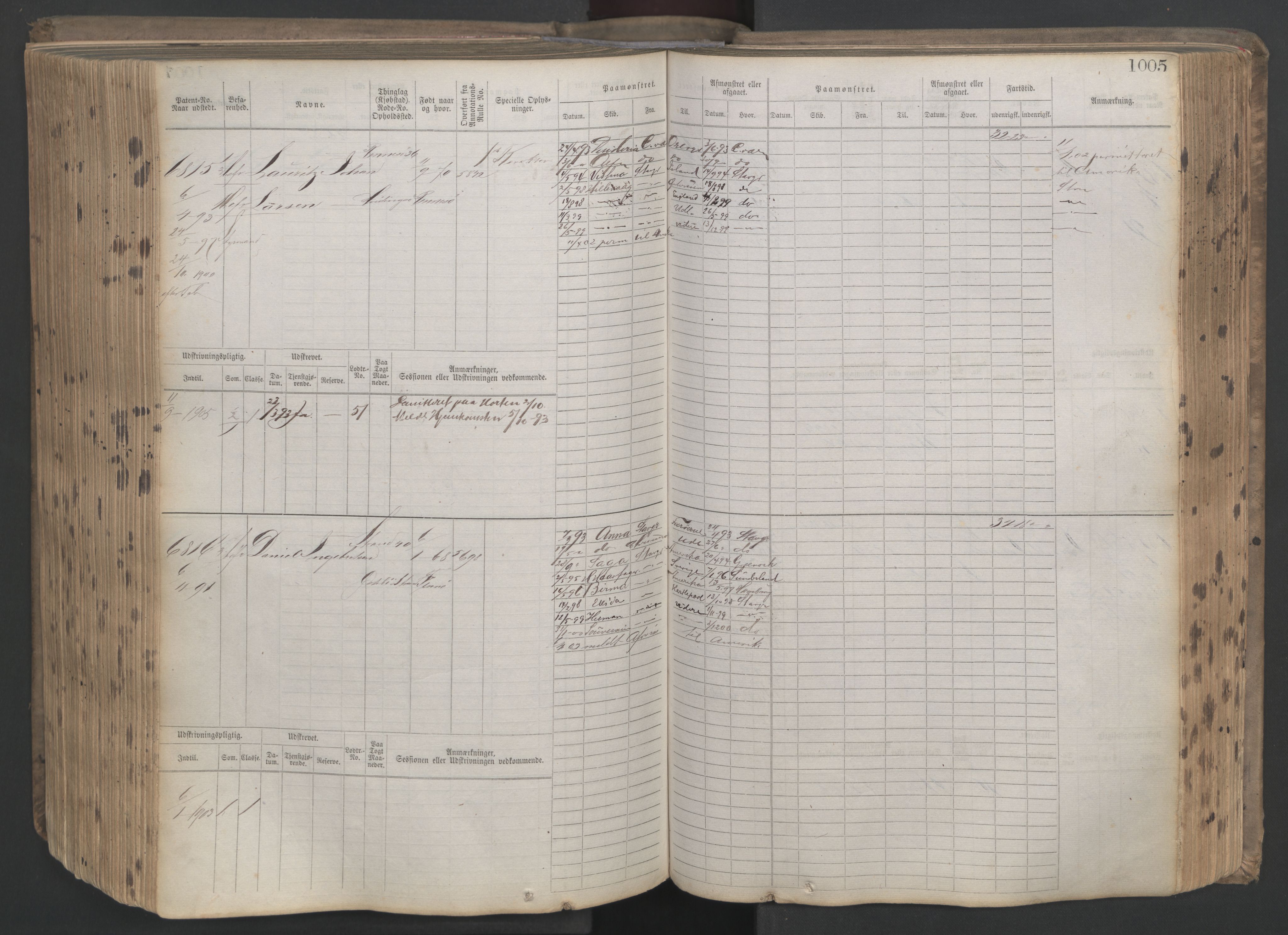 Stavanger sjømannskontor, AV/SAST-A-102006/F/Fb/Fbb/L0021: Sjøfartshovedrulle patnentnr. 6005-7204 (dublett), 1887, p. 410