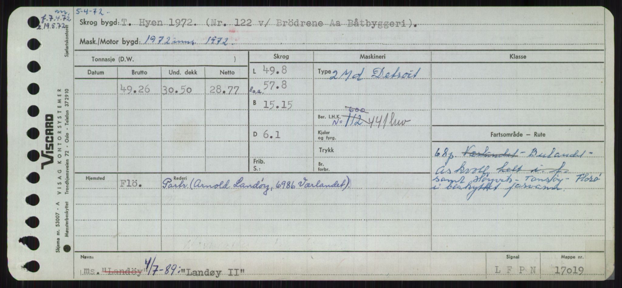 Sjøfartsdirektoratet med forløpere, Skipsmålingen, AV/RA-S-1627/H/Ha/L0003/0002: Fartøy, Hilm-Mar / Fartøy, Kom-Mar, p. 293