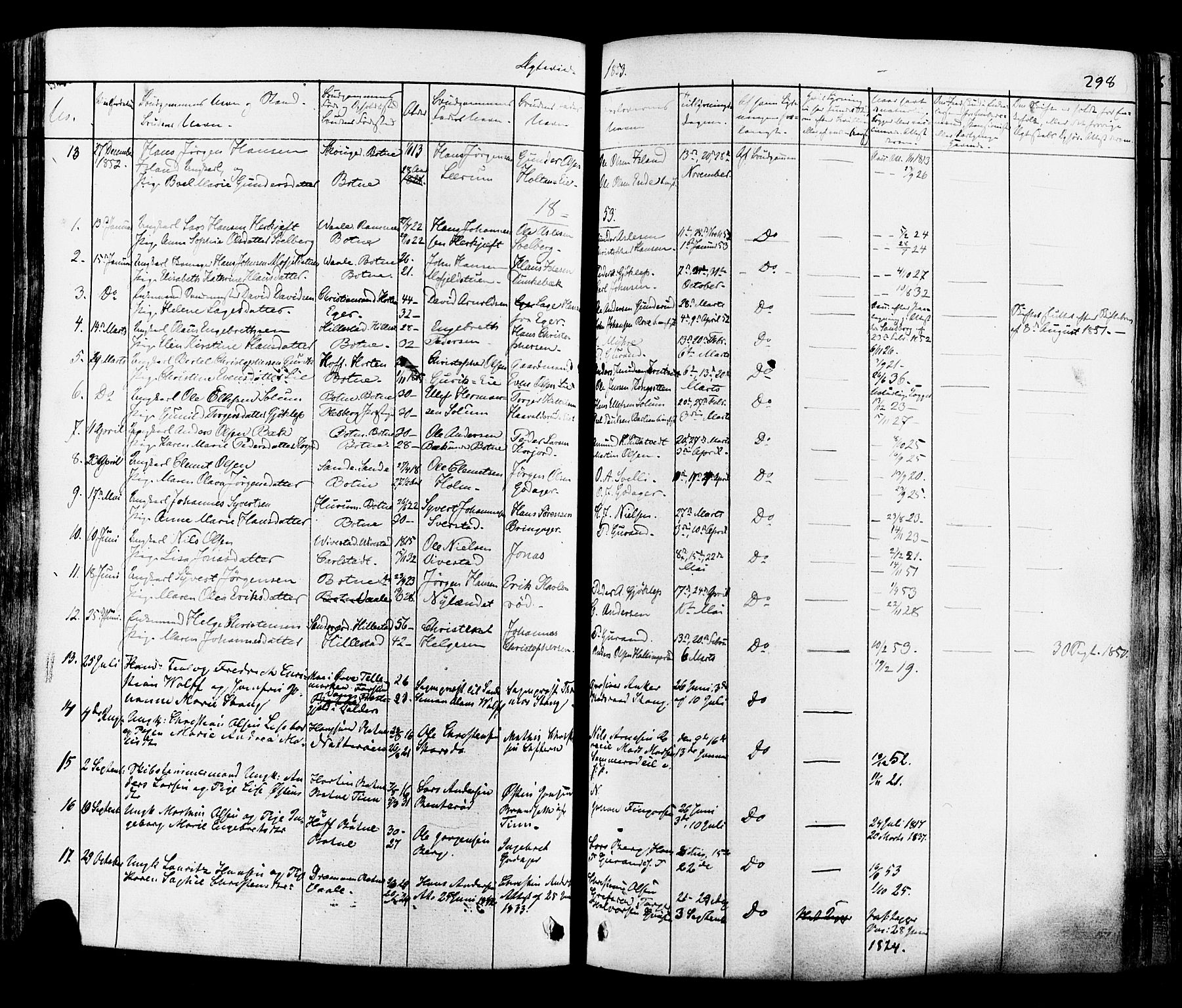 Botne kirkebøker, AV/SAKO-A-340/F/Fa/L0006: Parish register (official) no. I 6, 1836-1877, p. 298