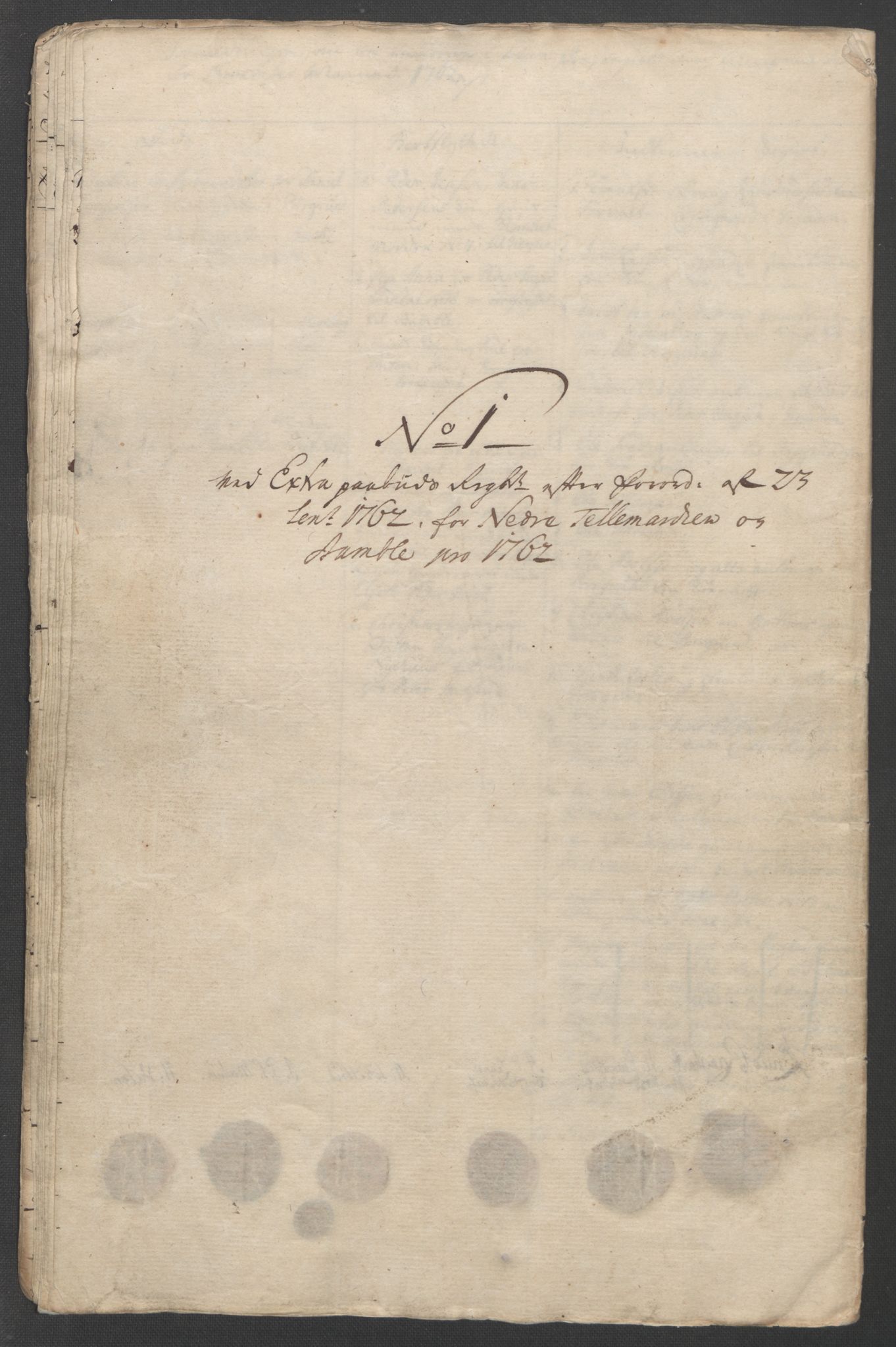 Rentekammeret inntil 1814, Reviderte regnskaper, Fogderegnskap, AV/RA-EA-4092/R37/L2239: Ekstraskatten Nedre Telemark og Bamble, 1762-1763, p. 36