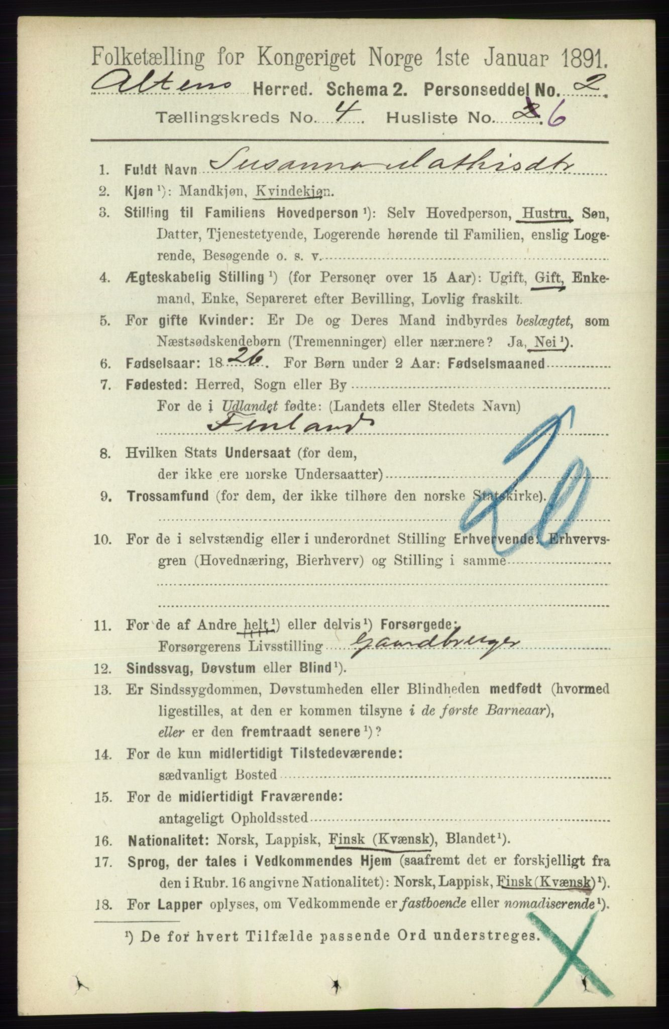 RA, 1891 census for 2012 Alta, 1891, p. 1389