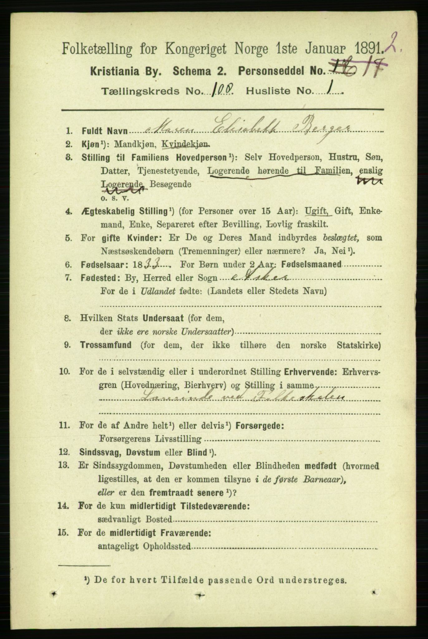 RA, 1891 census for 0301 Kristiania, 1891, p. 49191