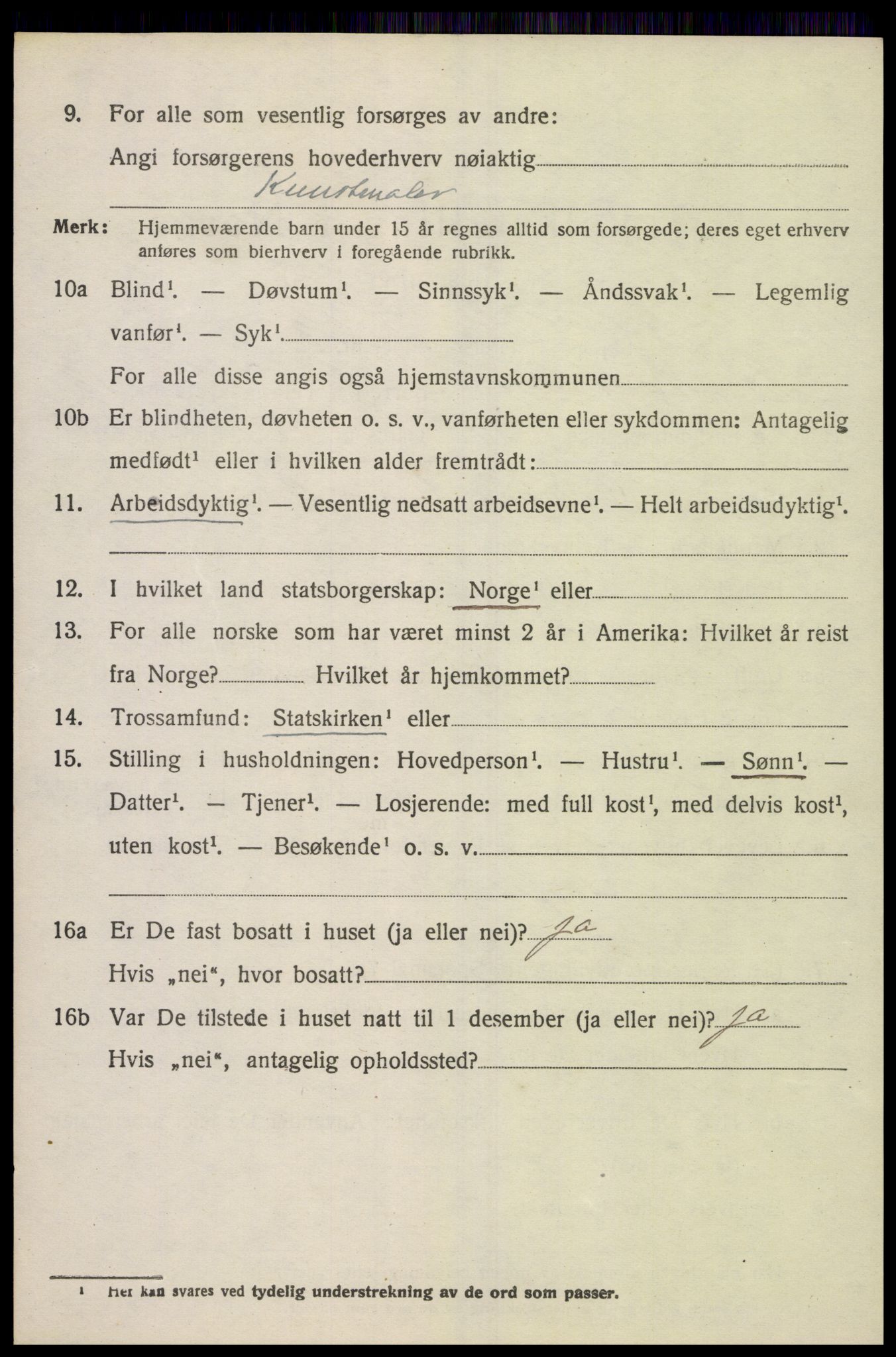 SAK, 1920 census for Sør-Audnedal, 1920, p. 5152