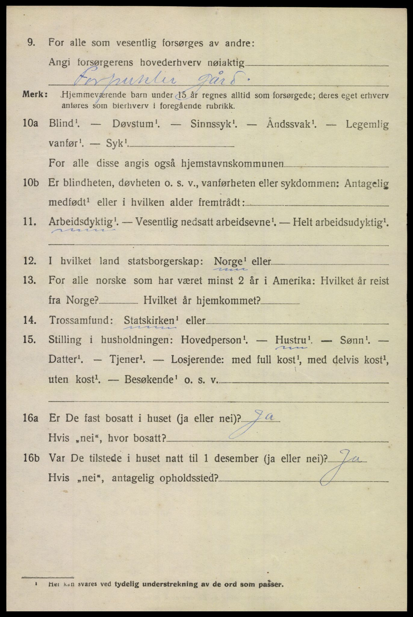 SAK, 1920 census for Holt, 1920, p. 5197